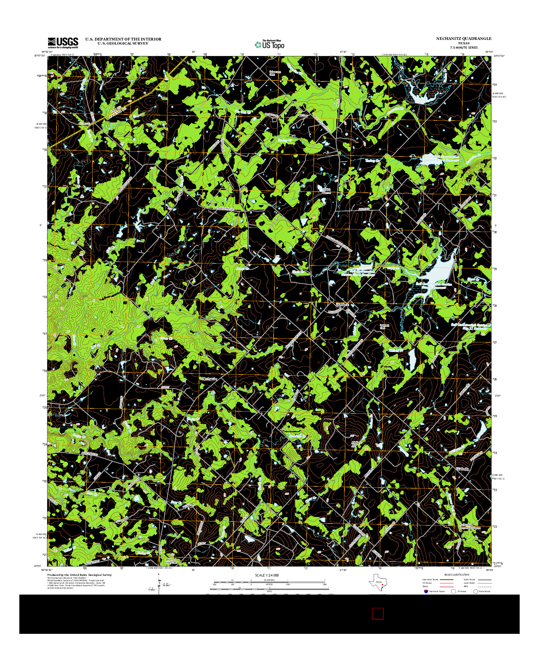 USGS US TOPO 7.5-MINUTE MAP FOR NECHANITZ, TX 2013