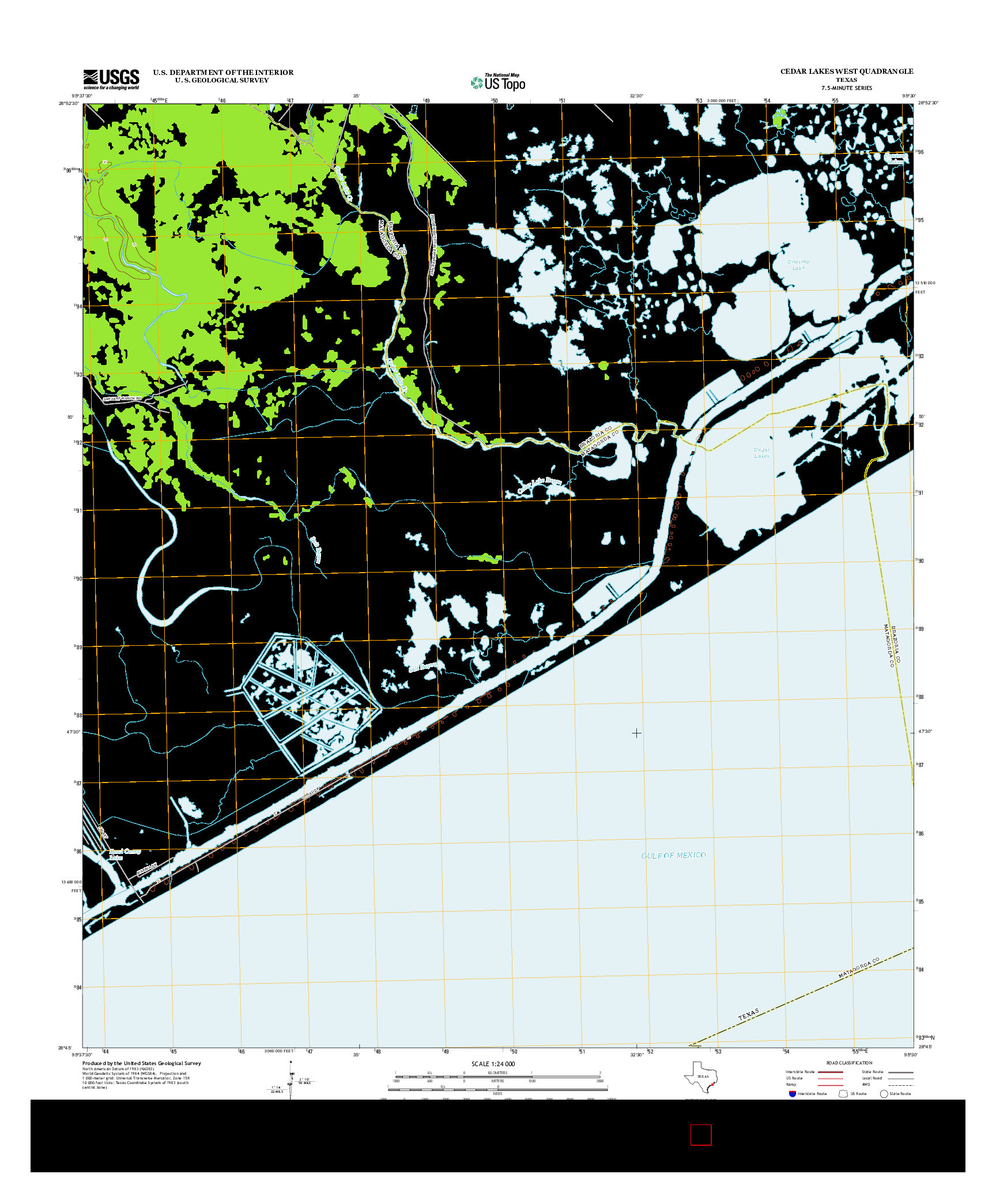 USGS US TOPO 7.5-MINUTE MAP FOR CEDAR LAKES WEST, TX 2013