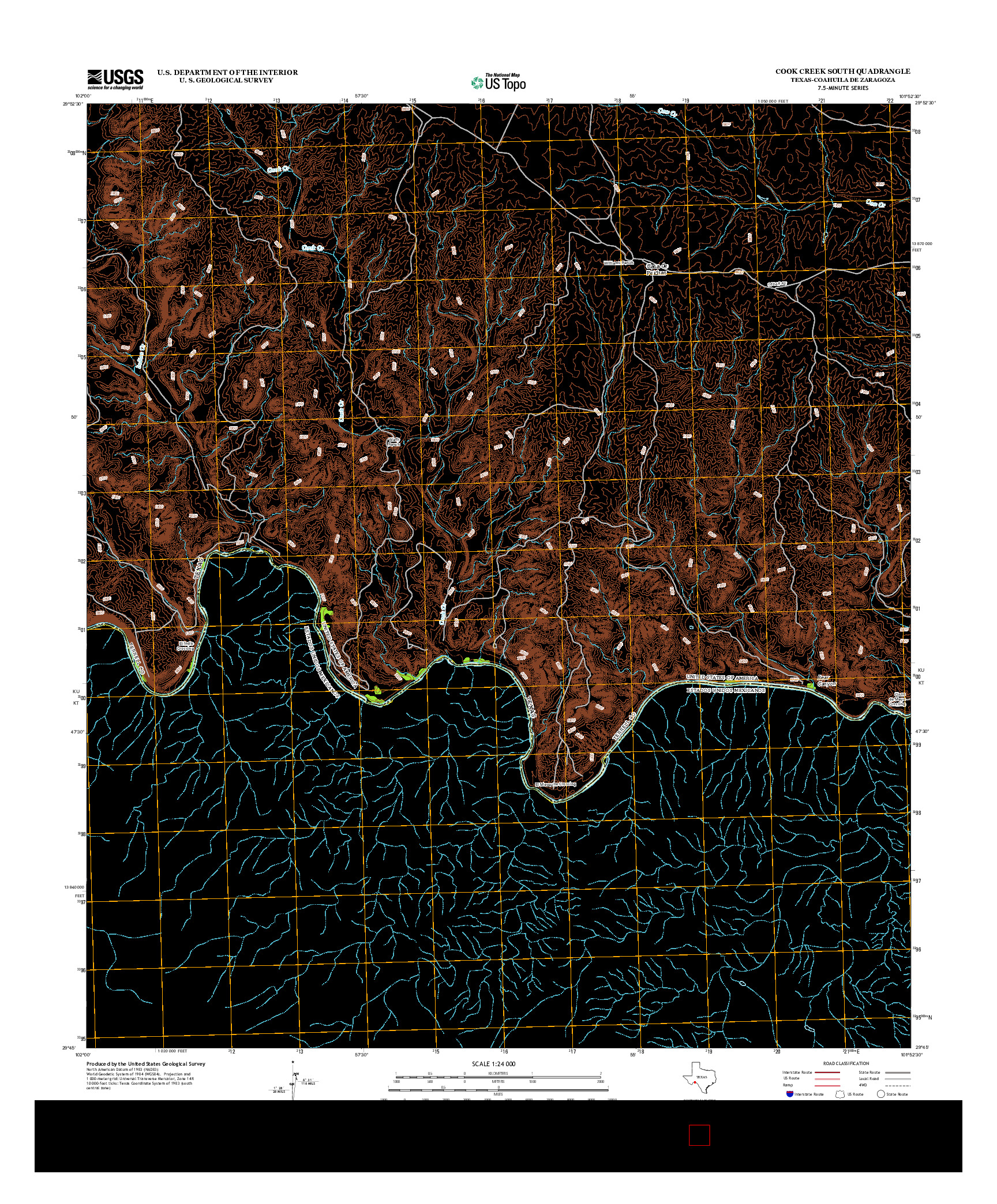 USGS US TOPO 7.5-MINUTE MAP FOR COOK CREEK SOUTH, TX-COA 2013