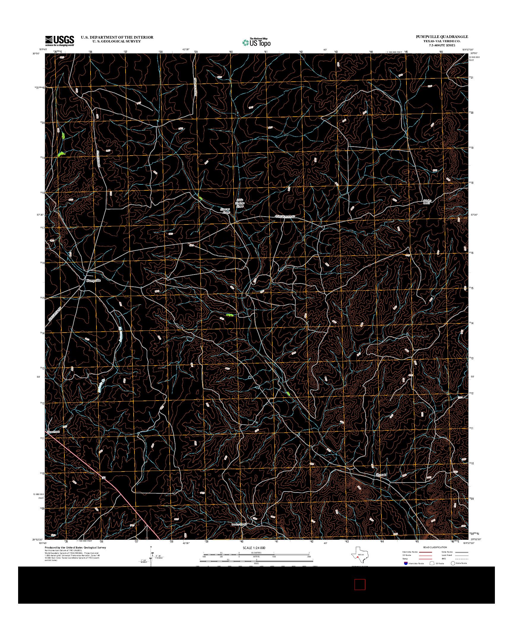 USGS US TOPO 7.5-MINUTE MAP FOR PUMPVILLE, TX 2013