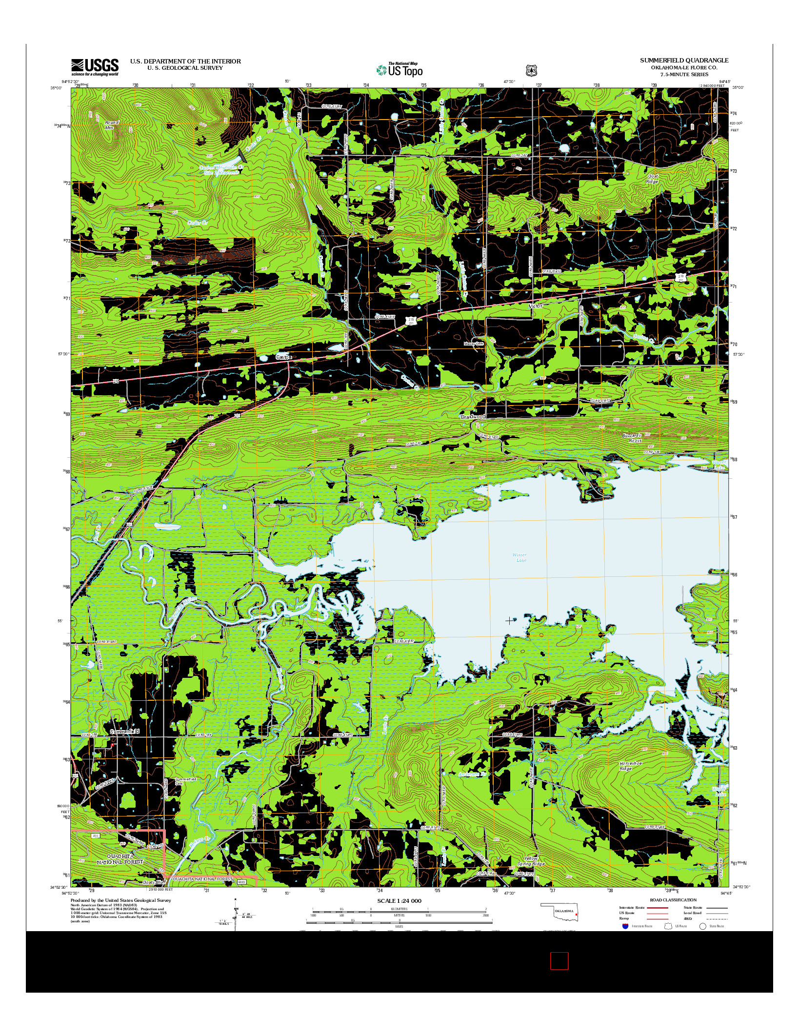 USGS US TOPO 7.5-MINUTE MAP FOR SUMMERFIELD, OK 2013