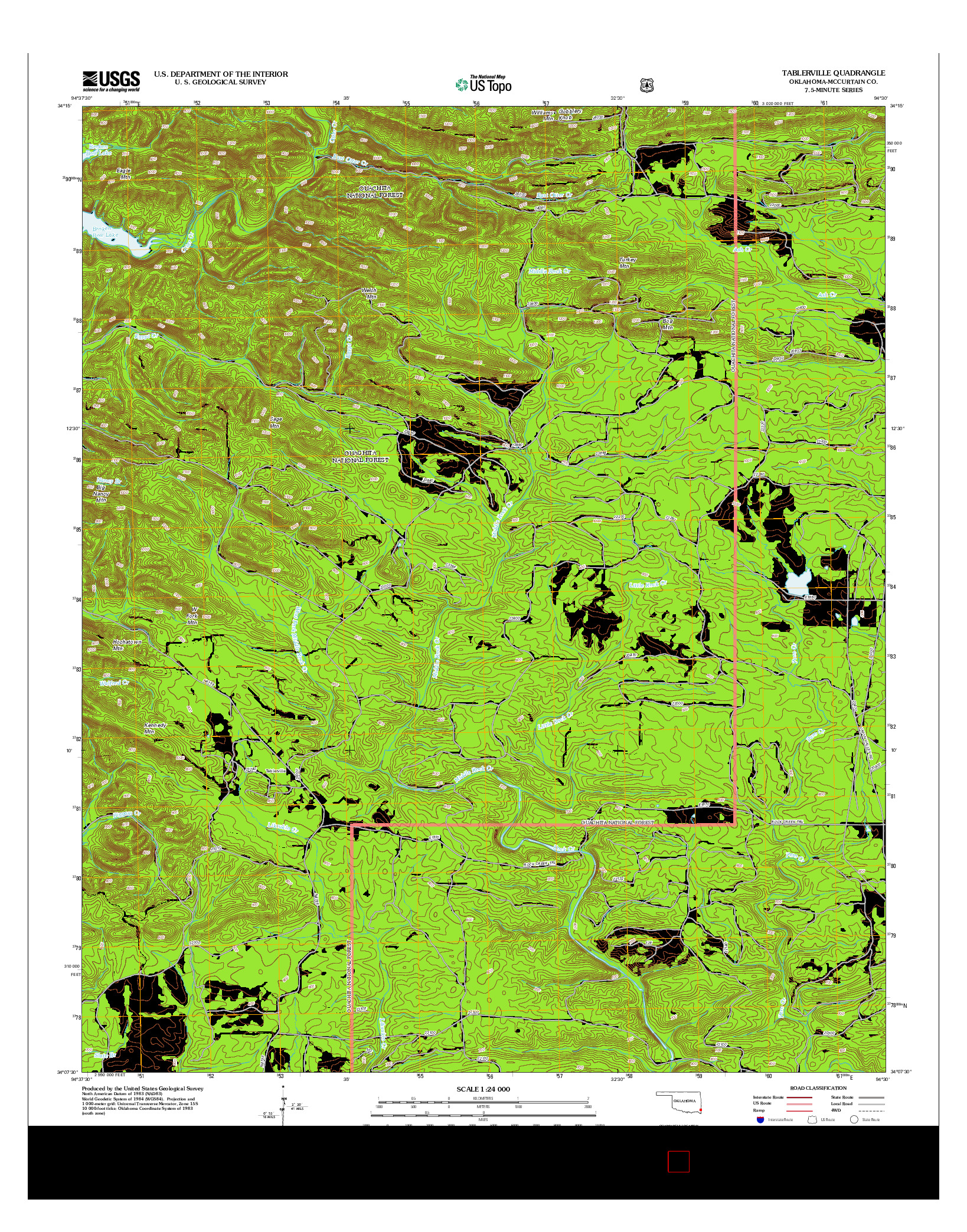 USGS US TOPO 7.5-MINUTE MAP FOR TABLERVILLE, OK 2013