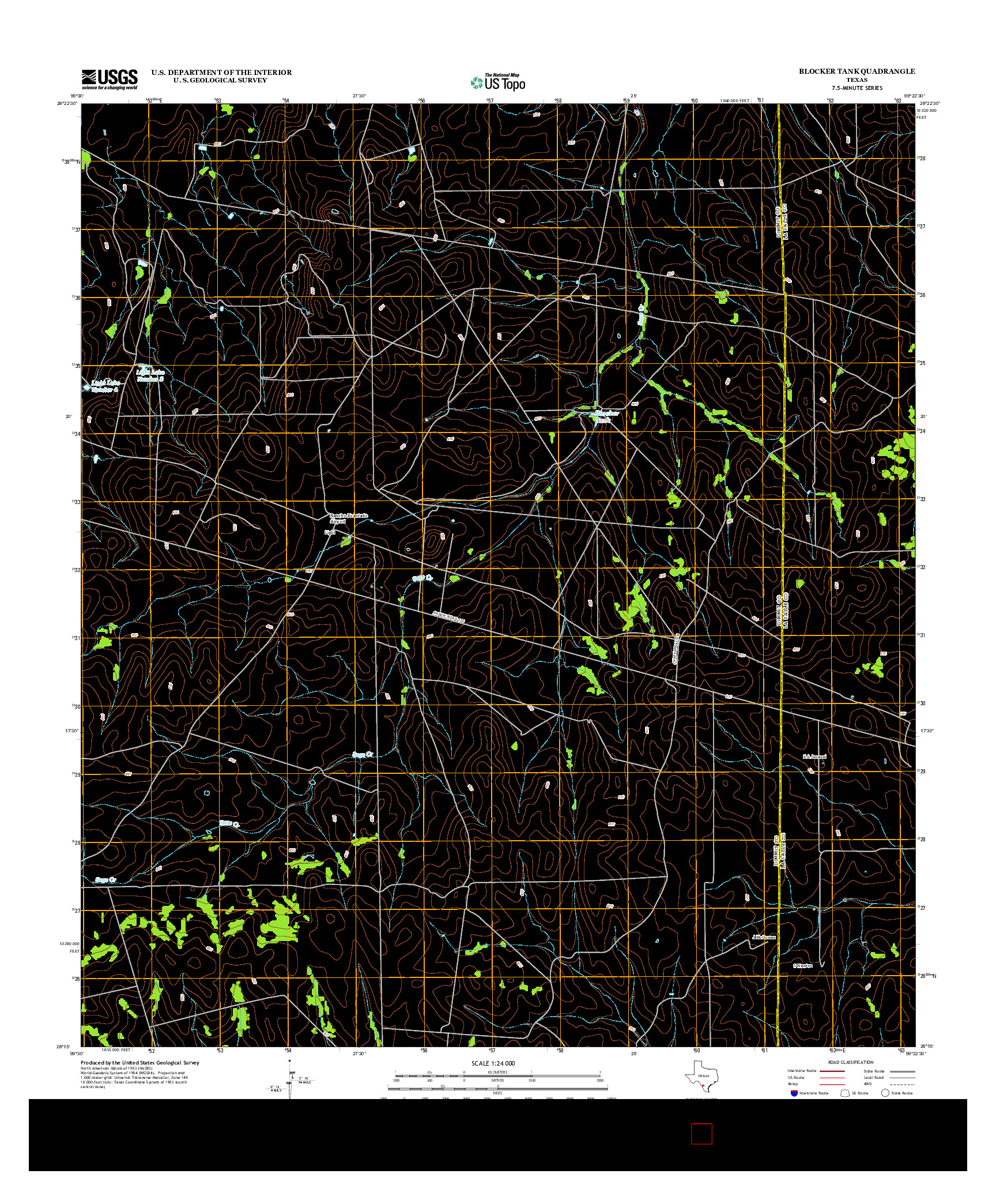 USGS US TOPO 7.5-MINUTE MAP FOR BLOCKER TANK, TX 2013