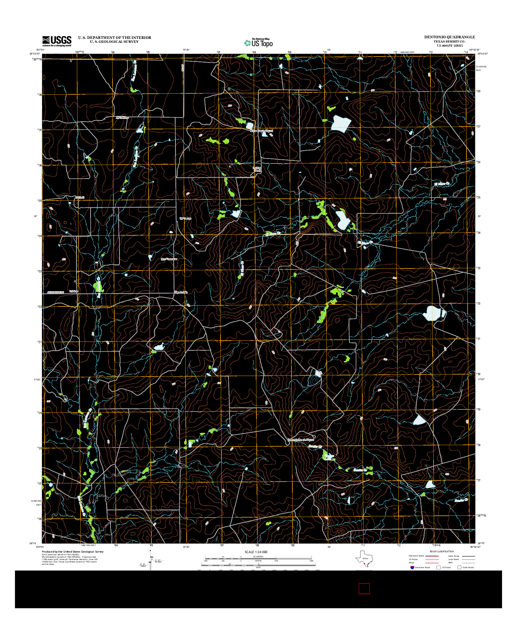 USGS US TOPO 7.5-MINUTE MAP FOR DENTONIO, TX 2013