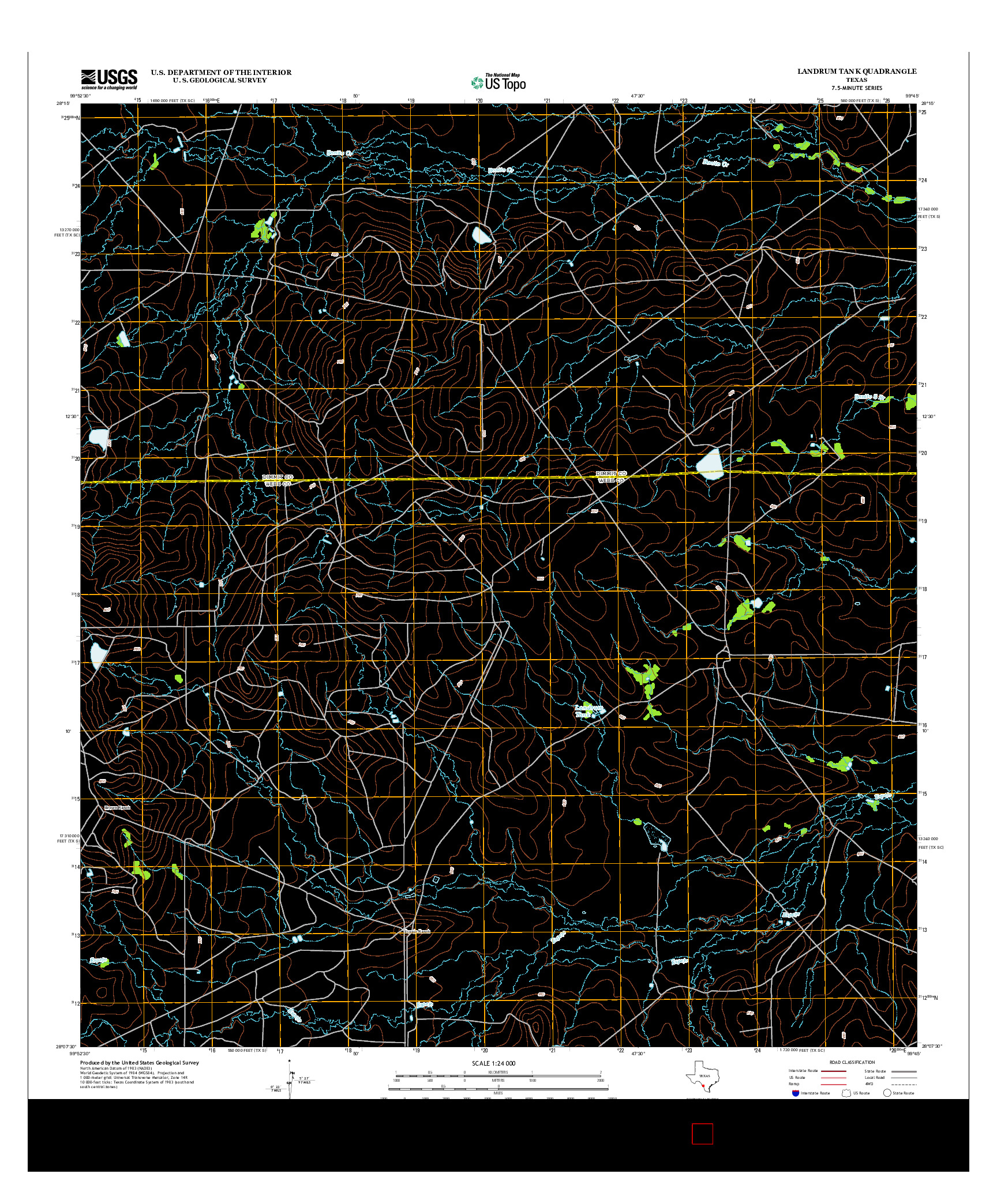 USGS US TOPO 7.5-MINUTE MAP FOR LANDRUM TANK, TX 2013