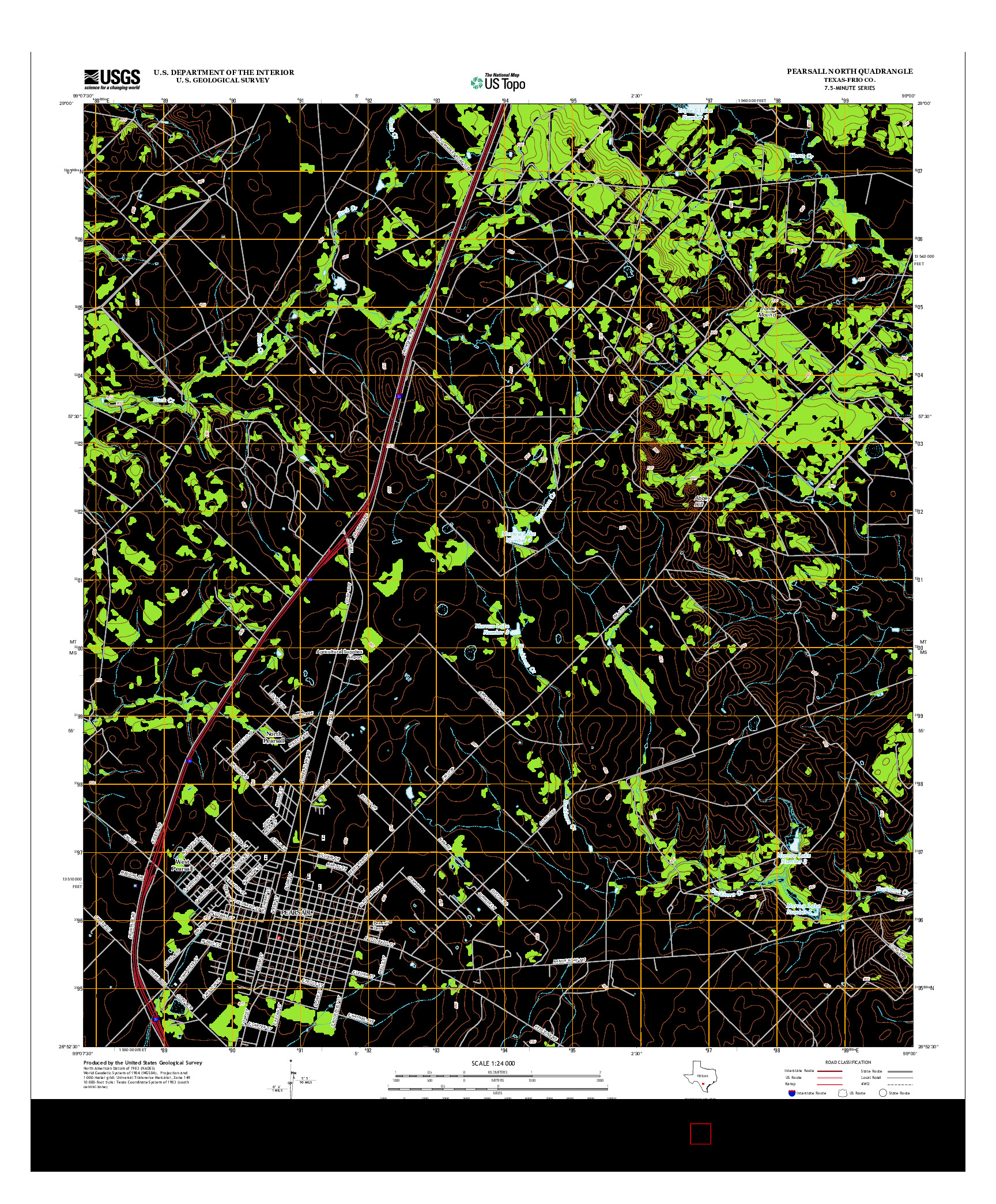 USGS US TOPO 7.5-MINUTE MAP FOR PEARSALL NORTH, TX 2013