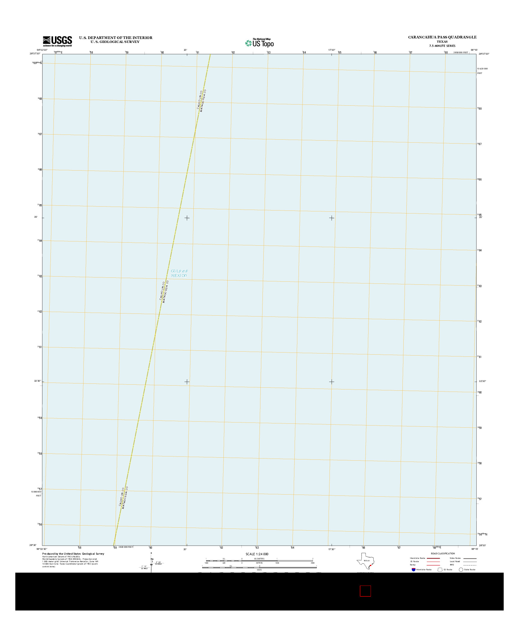 USGS US TOPO 7.5-MINUTE MAP FOR CARANCAHUA PASS, TX 2013