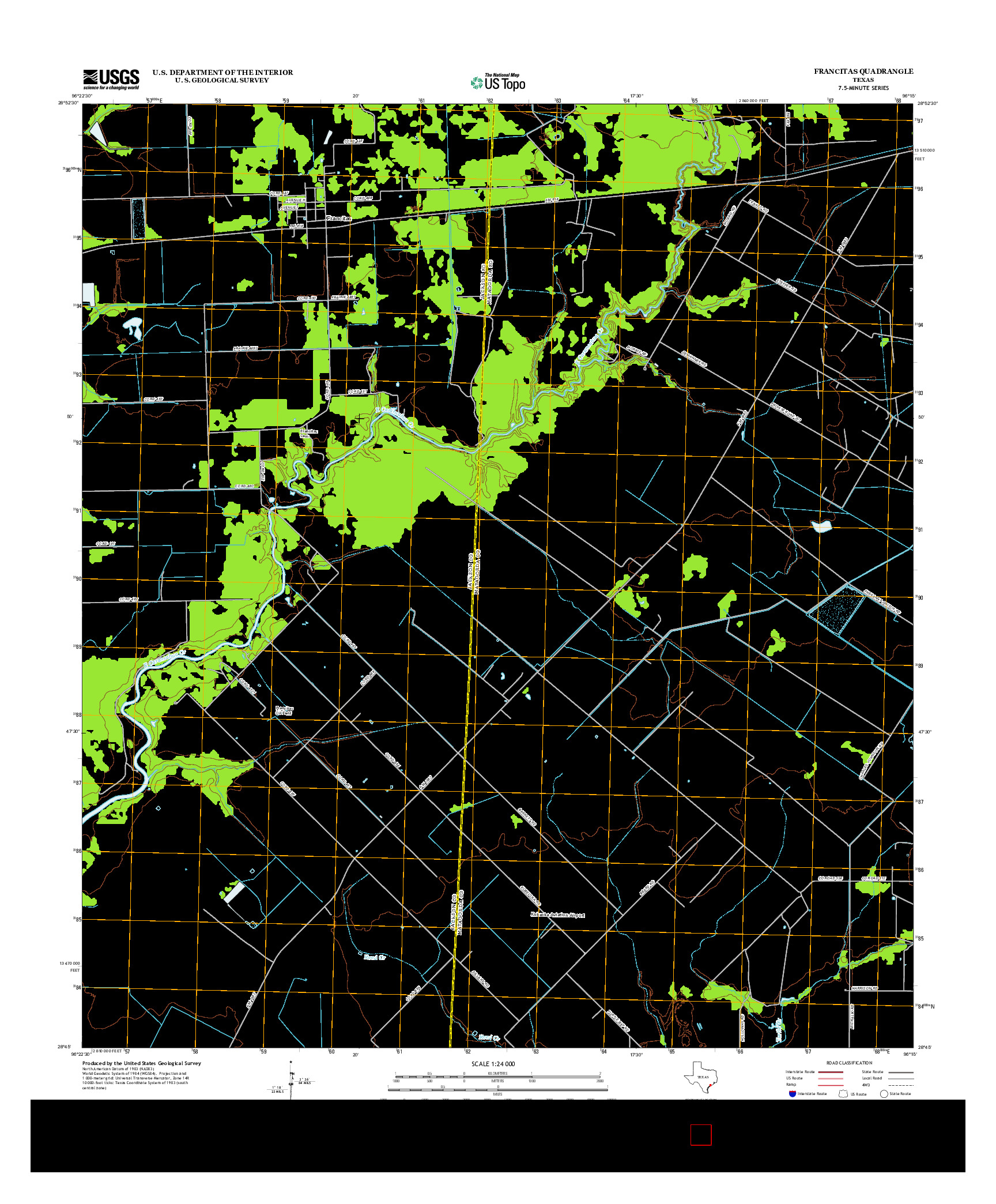 USGS US TOPO 7.5-MINUTE MAP FOR FRANCITAS, TX 2013