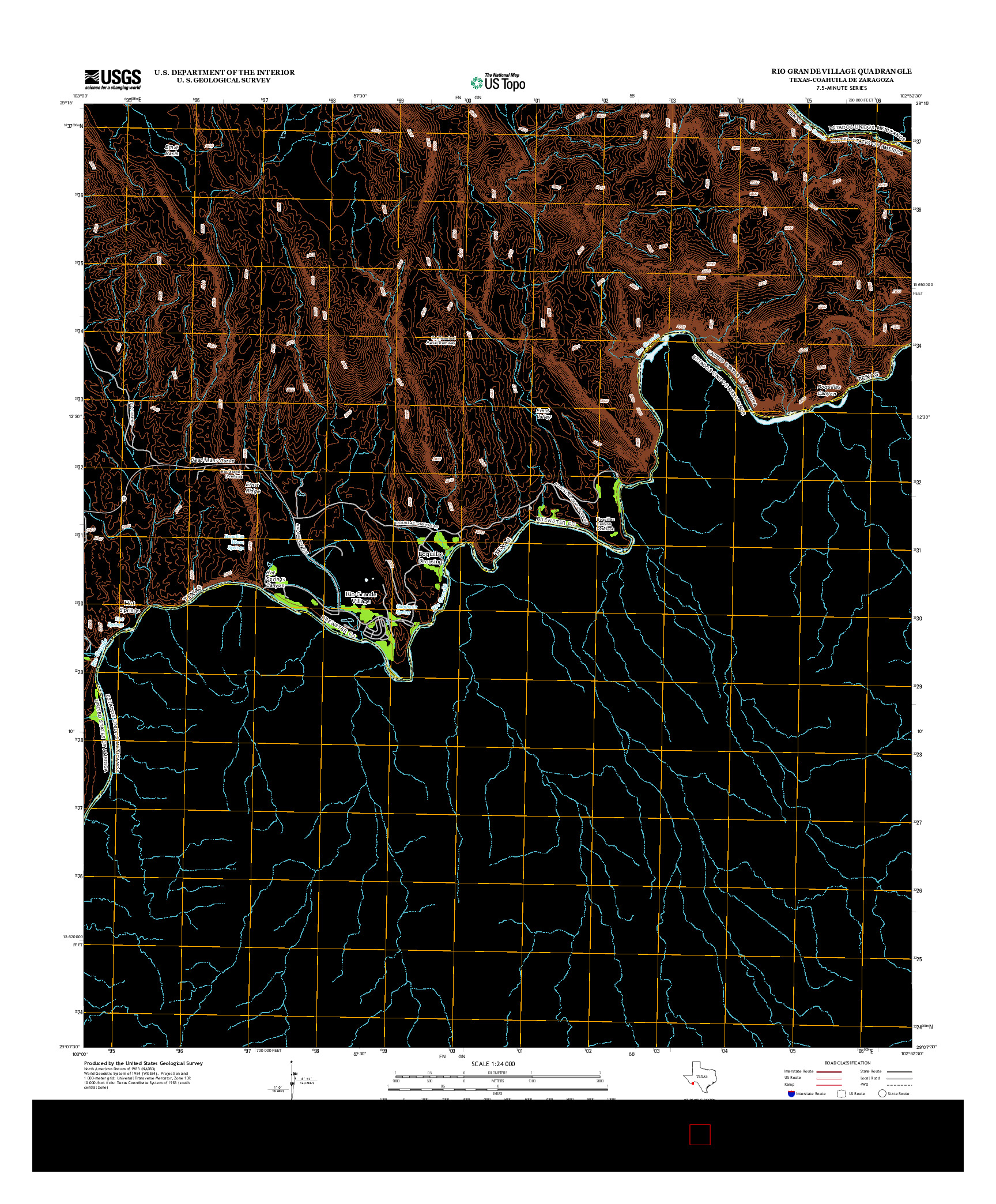 USGS US TOPO 7.5-MINUTE MAP FOR RIO GRANDE VILLAGE, TX-COA 2013