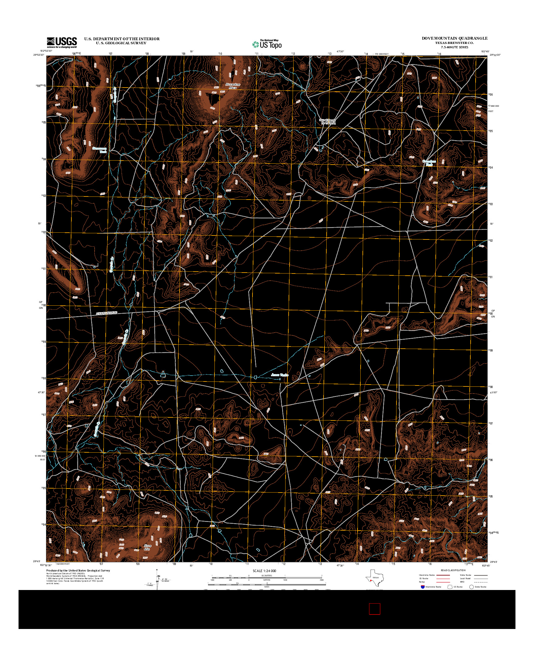 USGS US TOPO 7.5-MINUTE MAP FOR DOVE MOUNTAIN, TX 2013