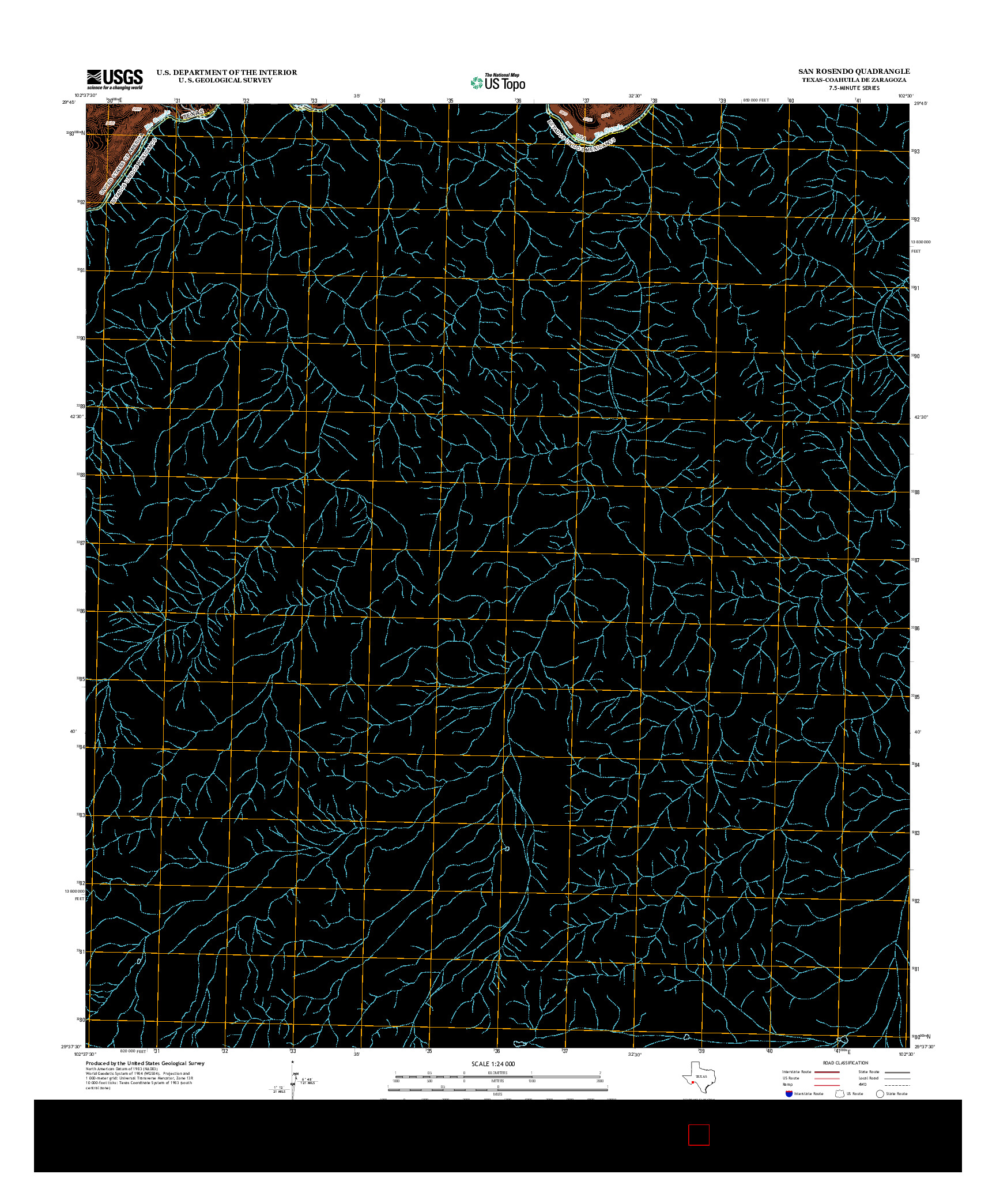 USGS US TOPO 7.5-MINUTE MAP FOR SAN ROSENDO, TX-COA 2013