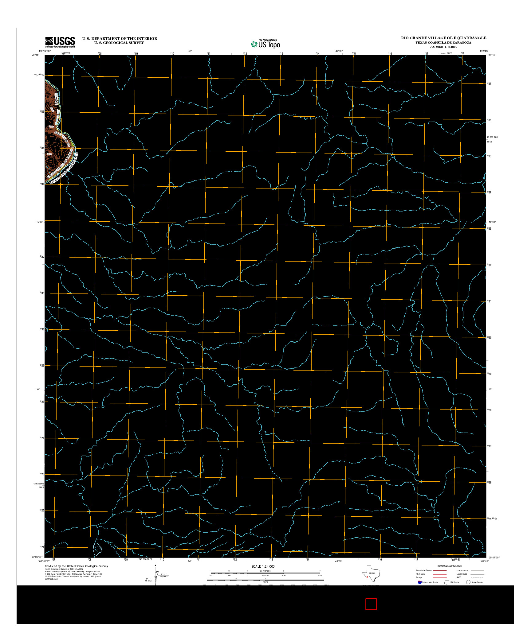 USGS US TOPO 7.5-MINUTE MAP FOR RIO GRANDE VILLAGE OE E, TX-COA 2013