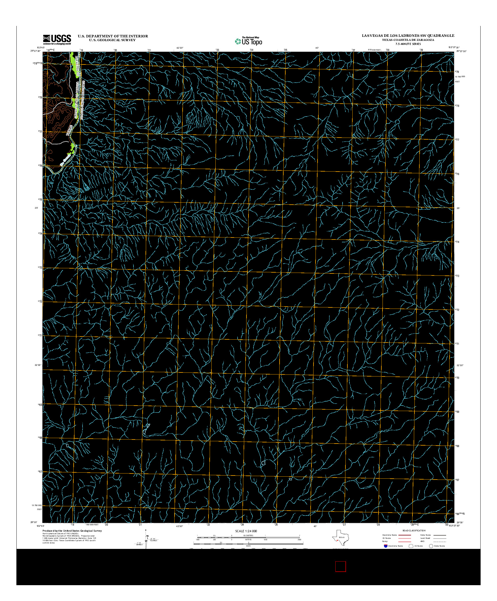 USGS US TOPO 7.5-MINUTE MAP FOR LAS VEGAS DE LOS LADRONES SW, TX-COA 2013