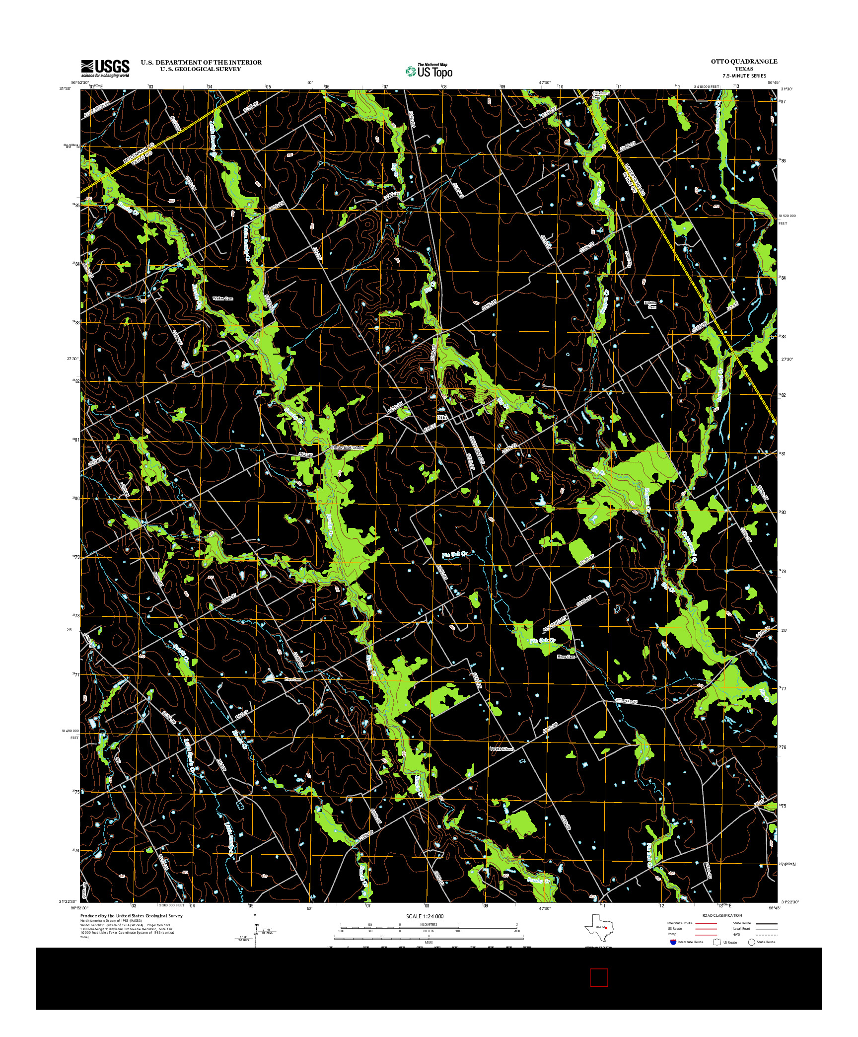 USGS US TOPO 7.5-MINUTE MAP FOR OTTO, TX 2013