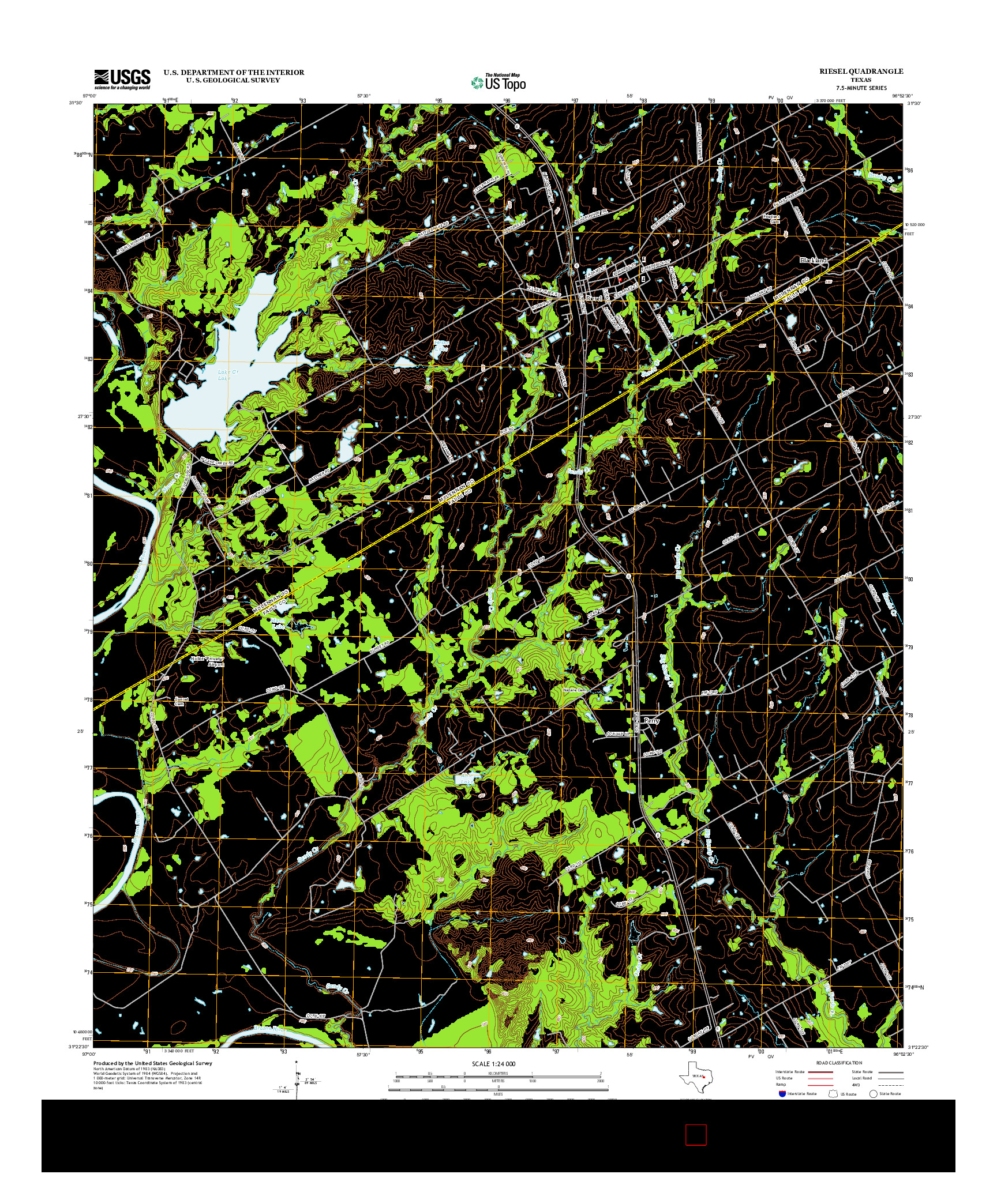 USGS US TOPO 7.5-MINUTE MAP FOR RIESEL, TX 2013