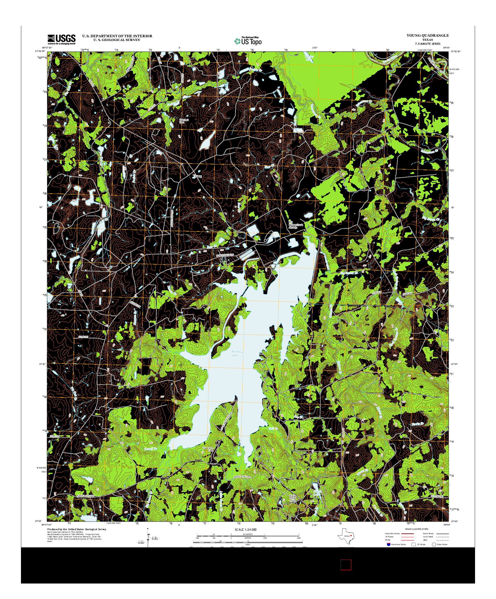 USGS US TOPO 7.5-MINUTE MAP FOR YOUNG, TX 2013