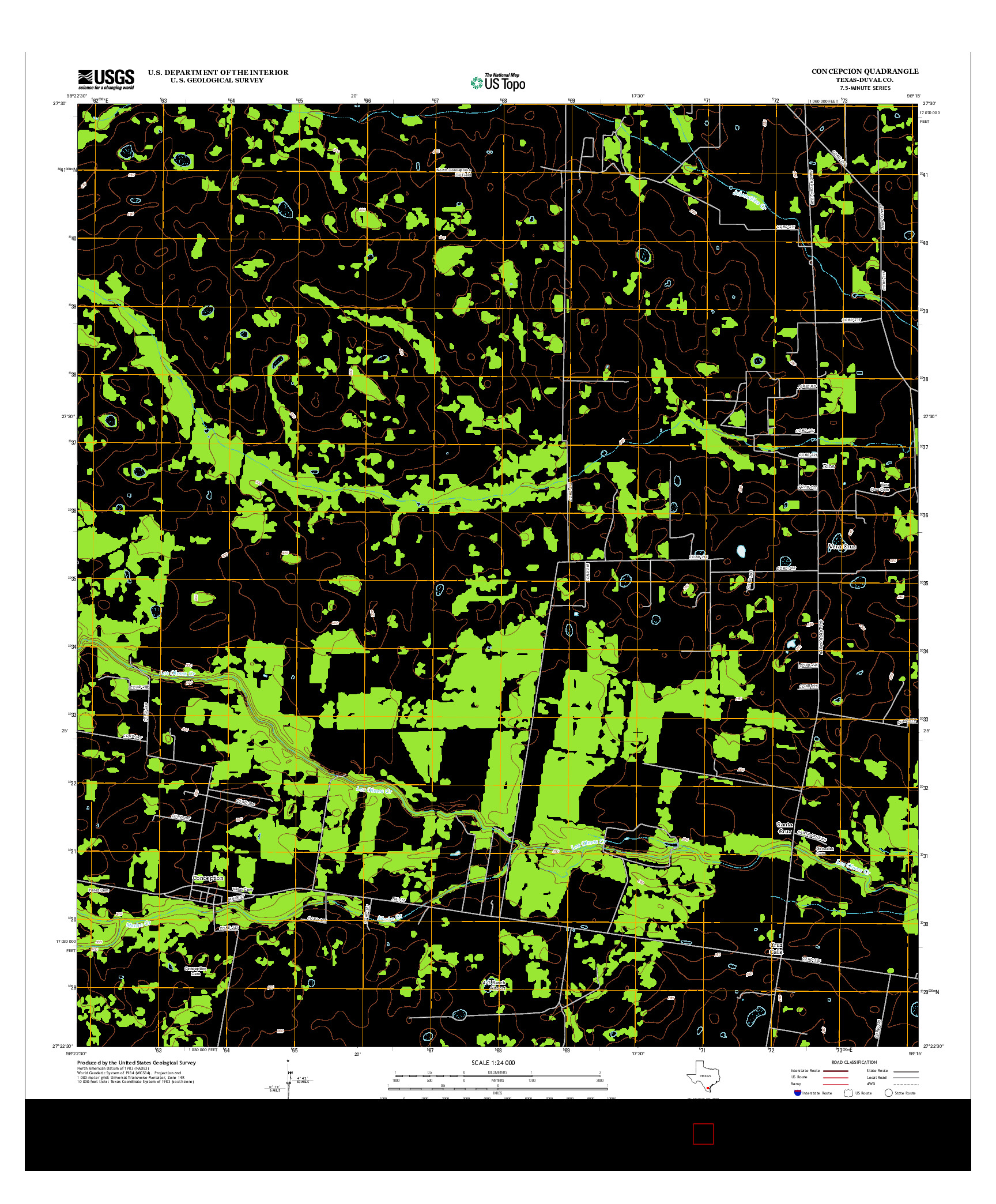 USGS US TOPO 7.5-MINUTE MAP FOR CONCEPCION, TX 2013