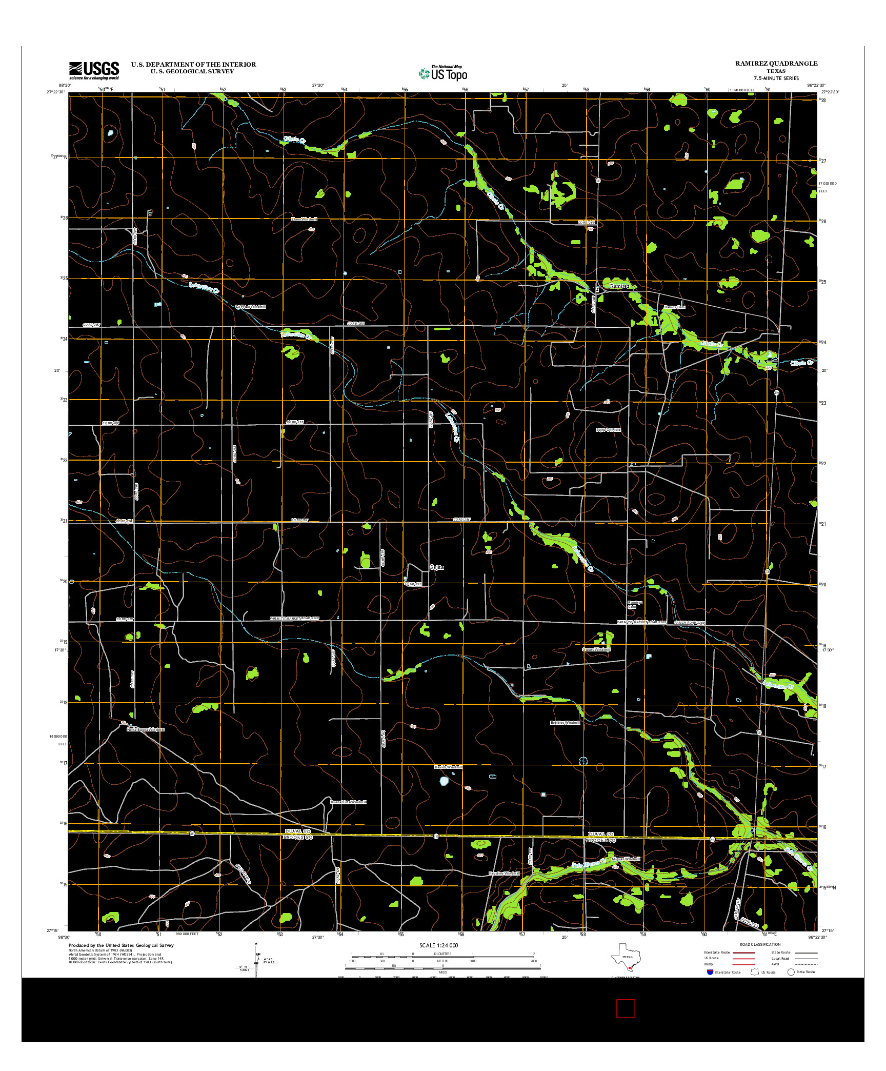 USGS US TOPO 7.5-MINUTE MAP FOR RAMIREZ, TX 2013