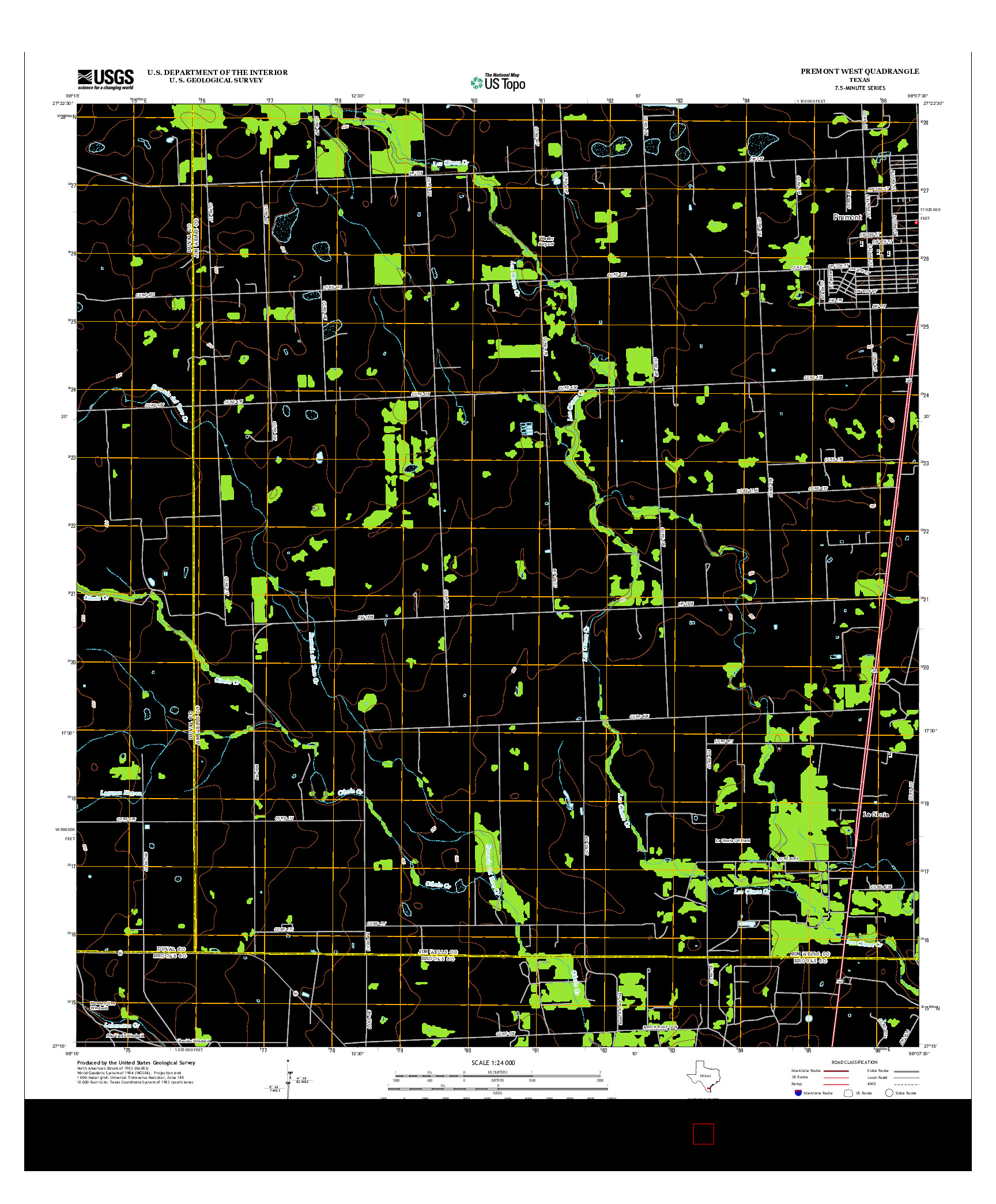 USGS US TOPO 7.5-MINUTE MAP FOR PREMONT WEST, TX 2013