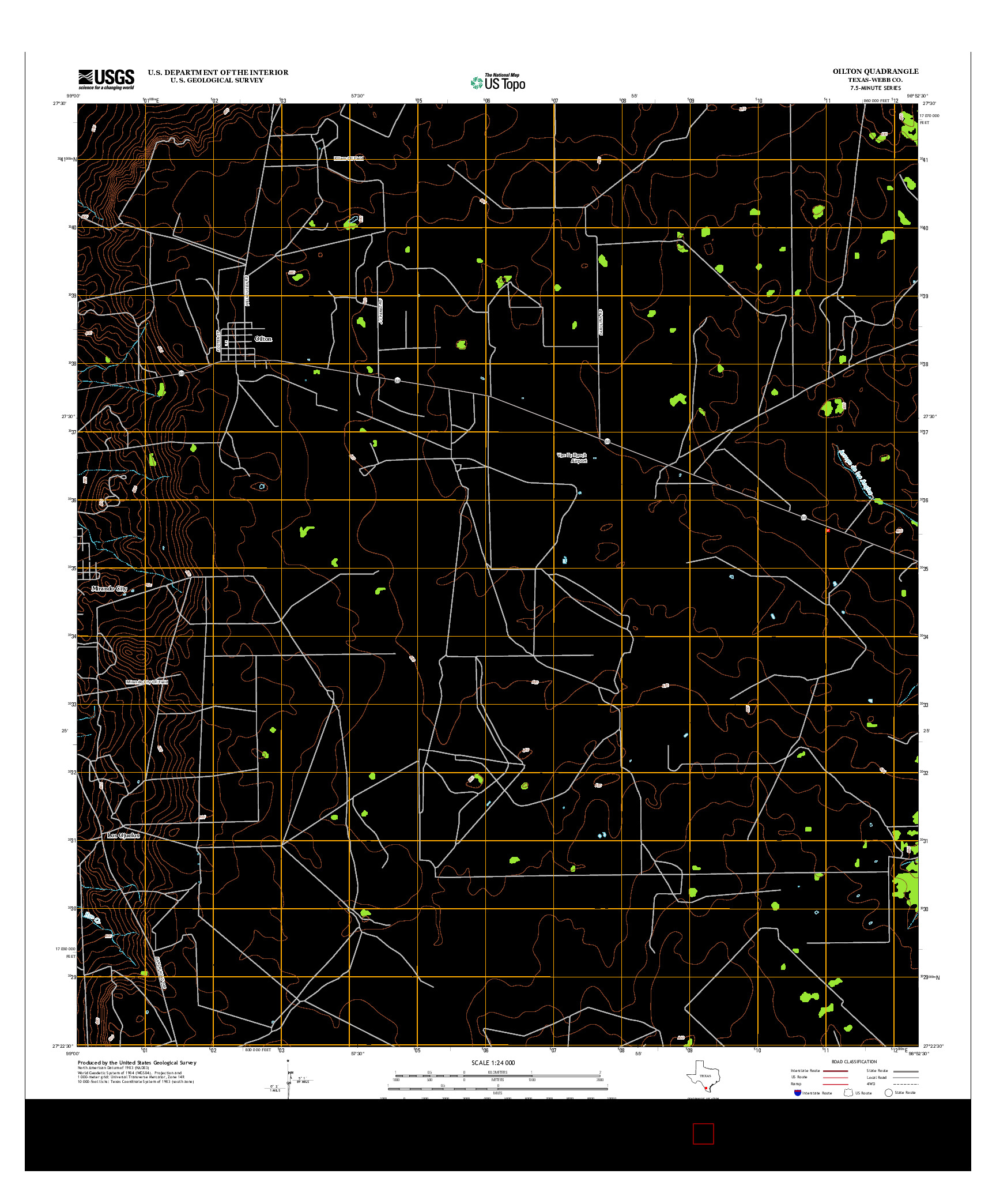 USGS US TOPO 7.5-MINUTE MAP FOR OILTON, TX 2013