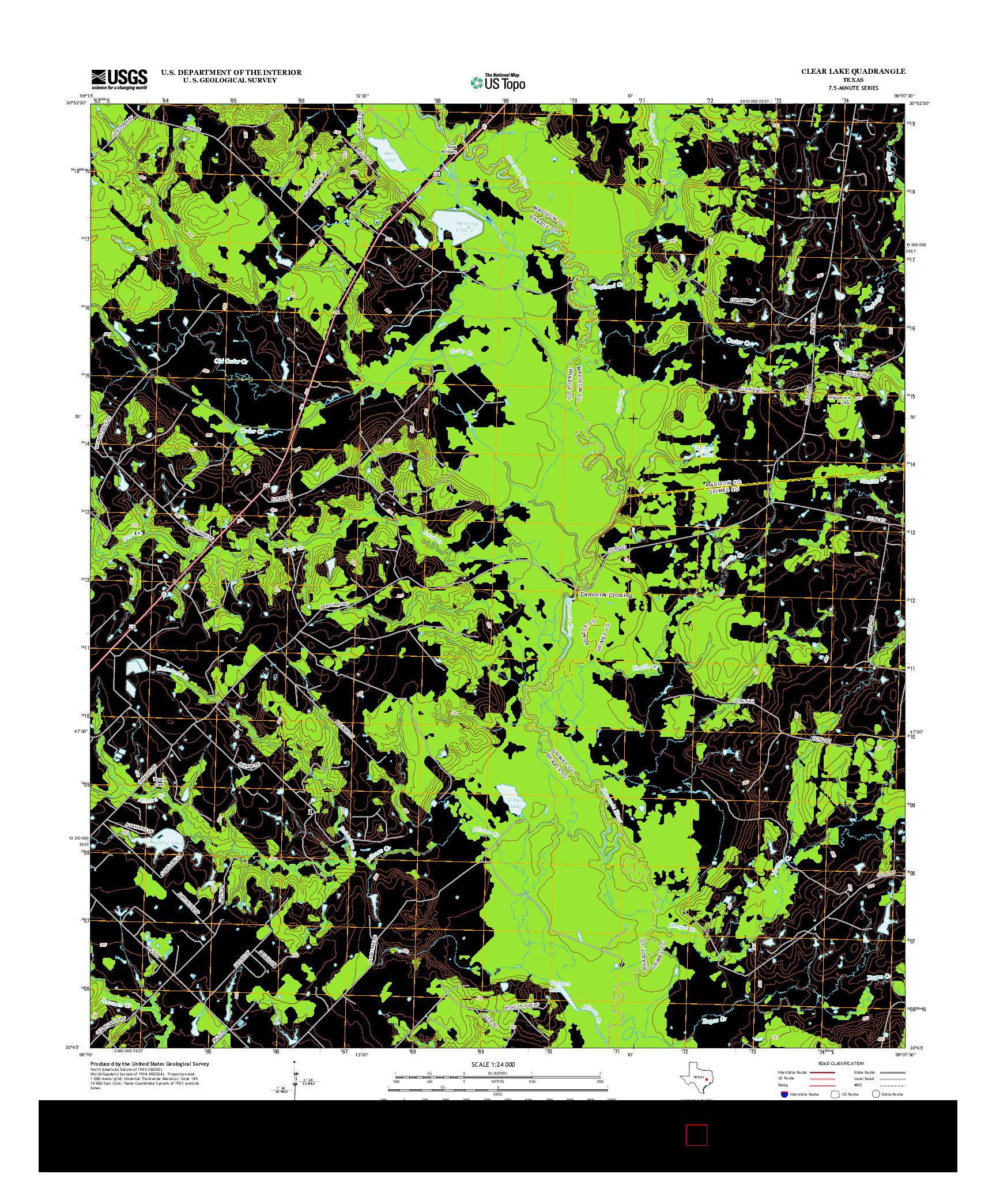 USGS US TOPO 7.5-MINUTE MAP FOR CLEAR LAKE, TX 2013