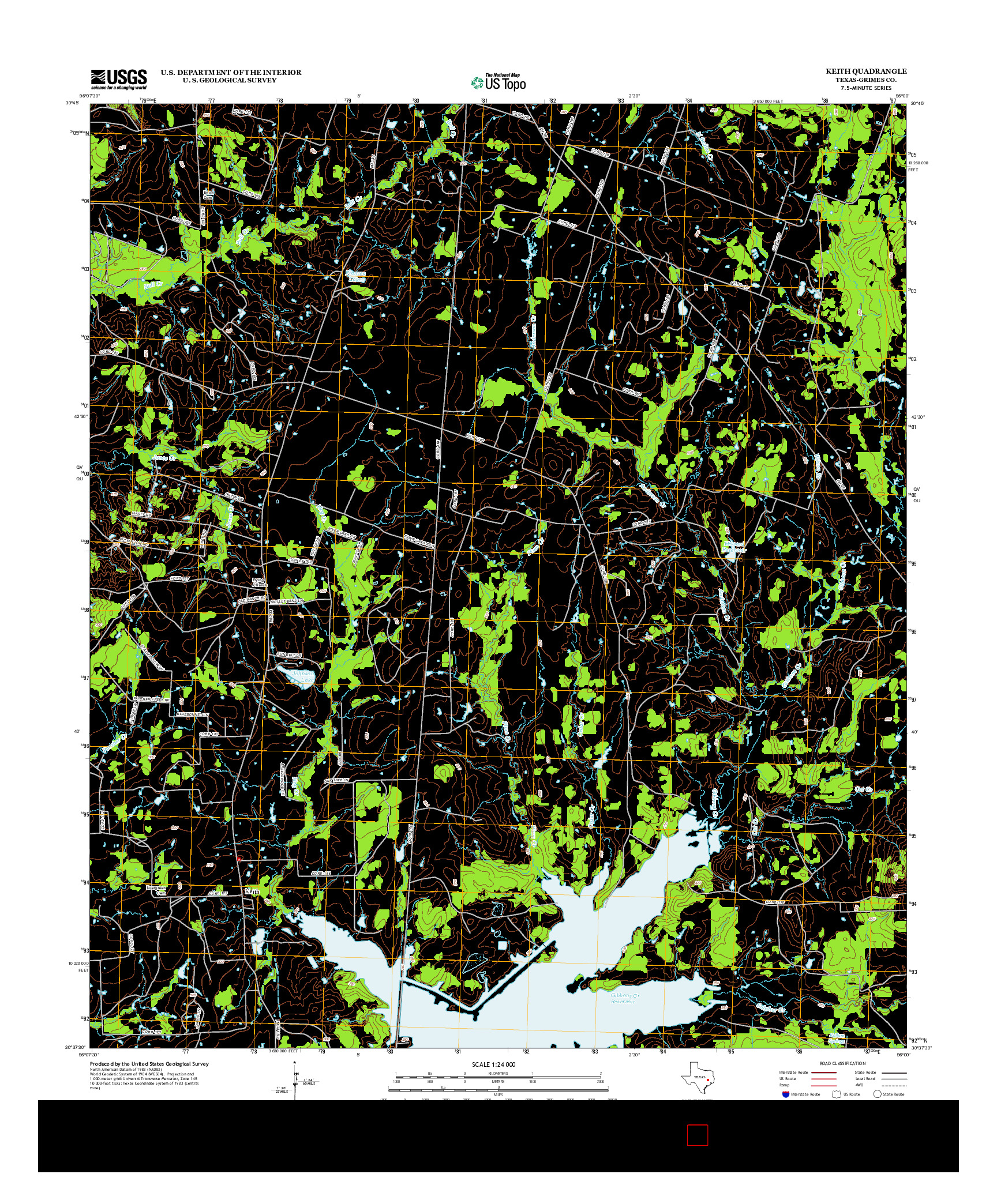 USGS US TOPO 7.5-MINUTE MAP FOR KEITH, TX 2013