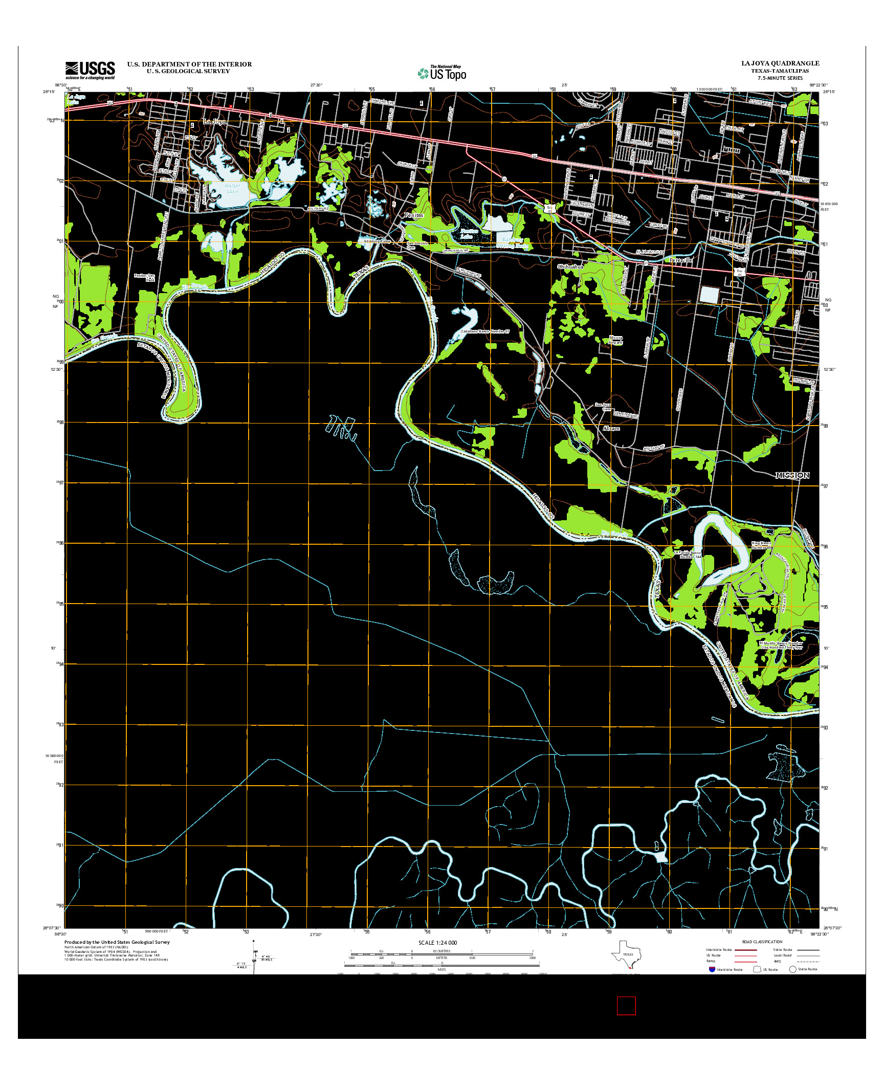 USGS US TOPO 7.5-MINUTE MAP FOR LA JOYA, TX-TAM 2013
