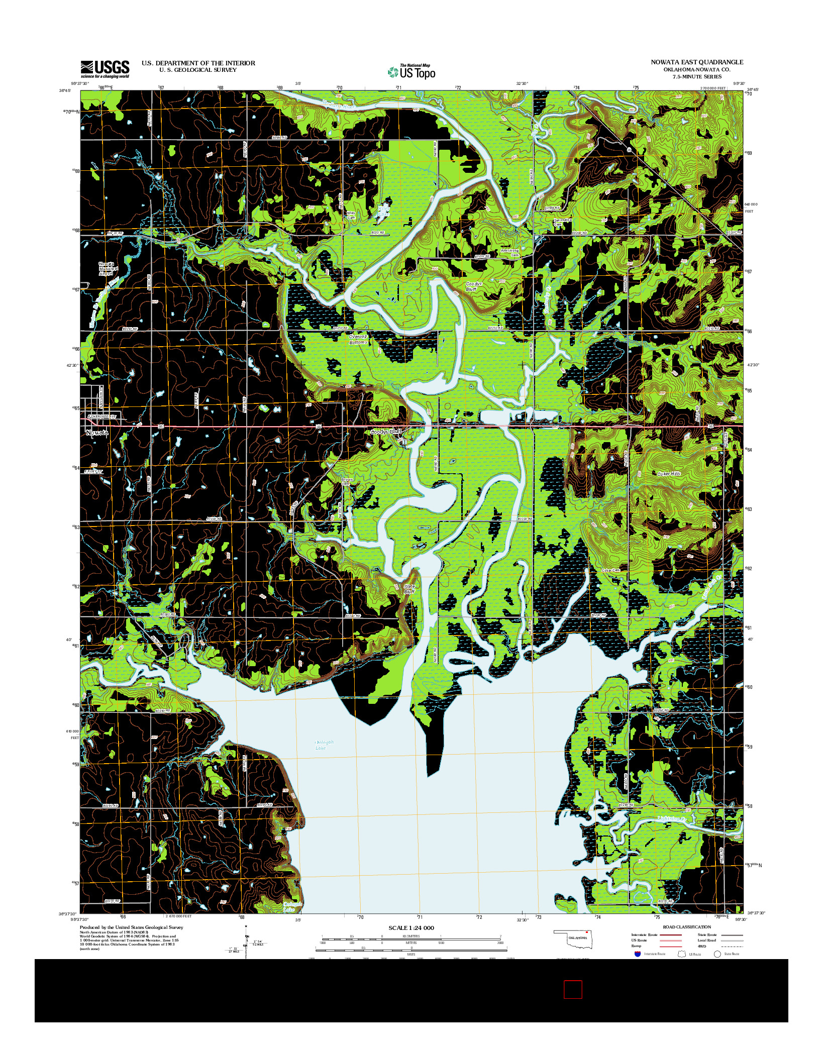 USGS US TOPO 7.5-MINUTE MAP FOR NOWATA EAST, OK 2013