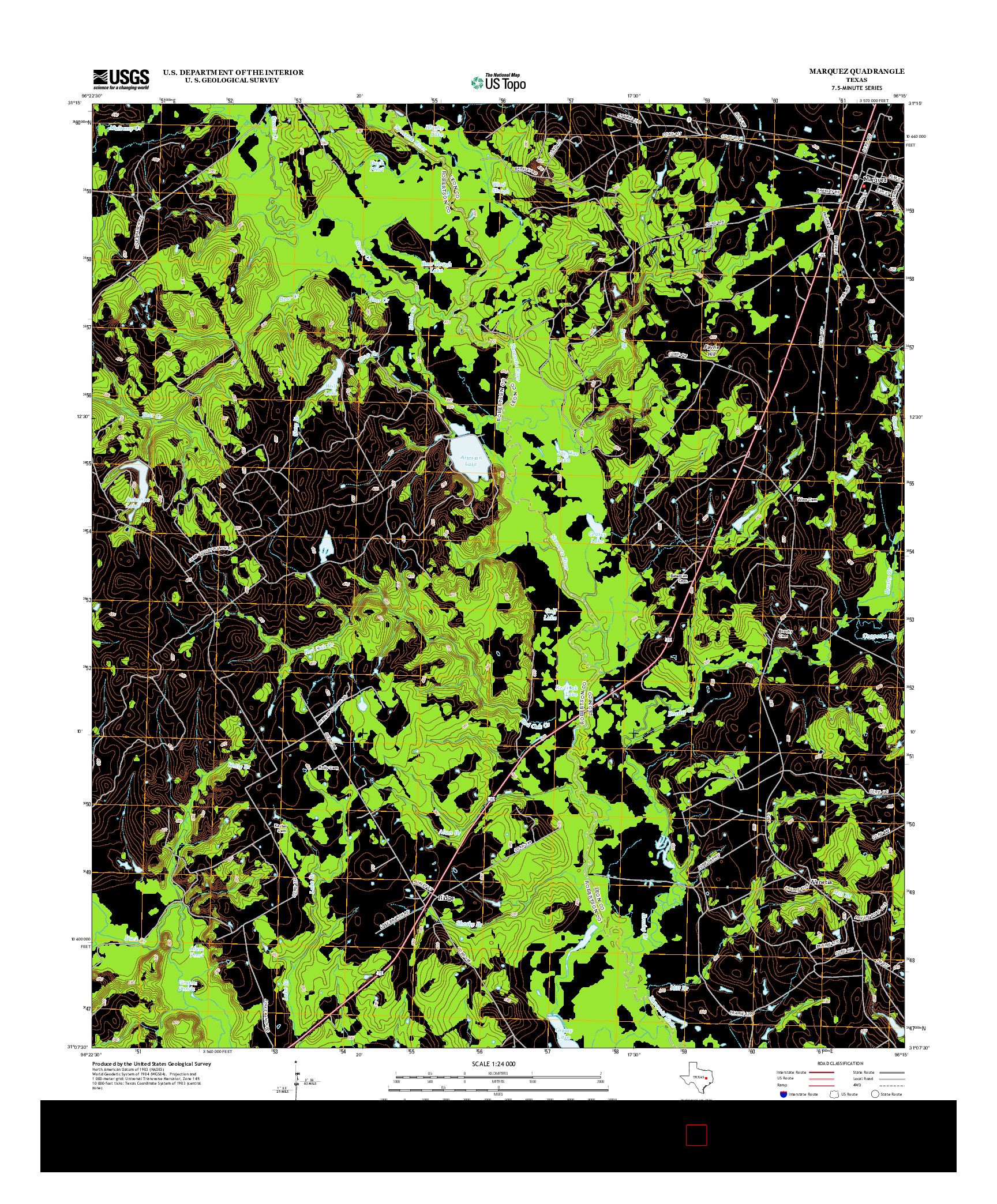 USGS US TOPO 7.5-MINUTE MAP FOR MARQUEZ, TX 2013