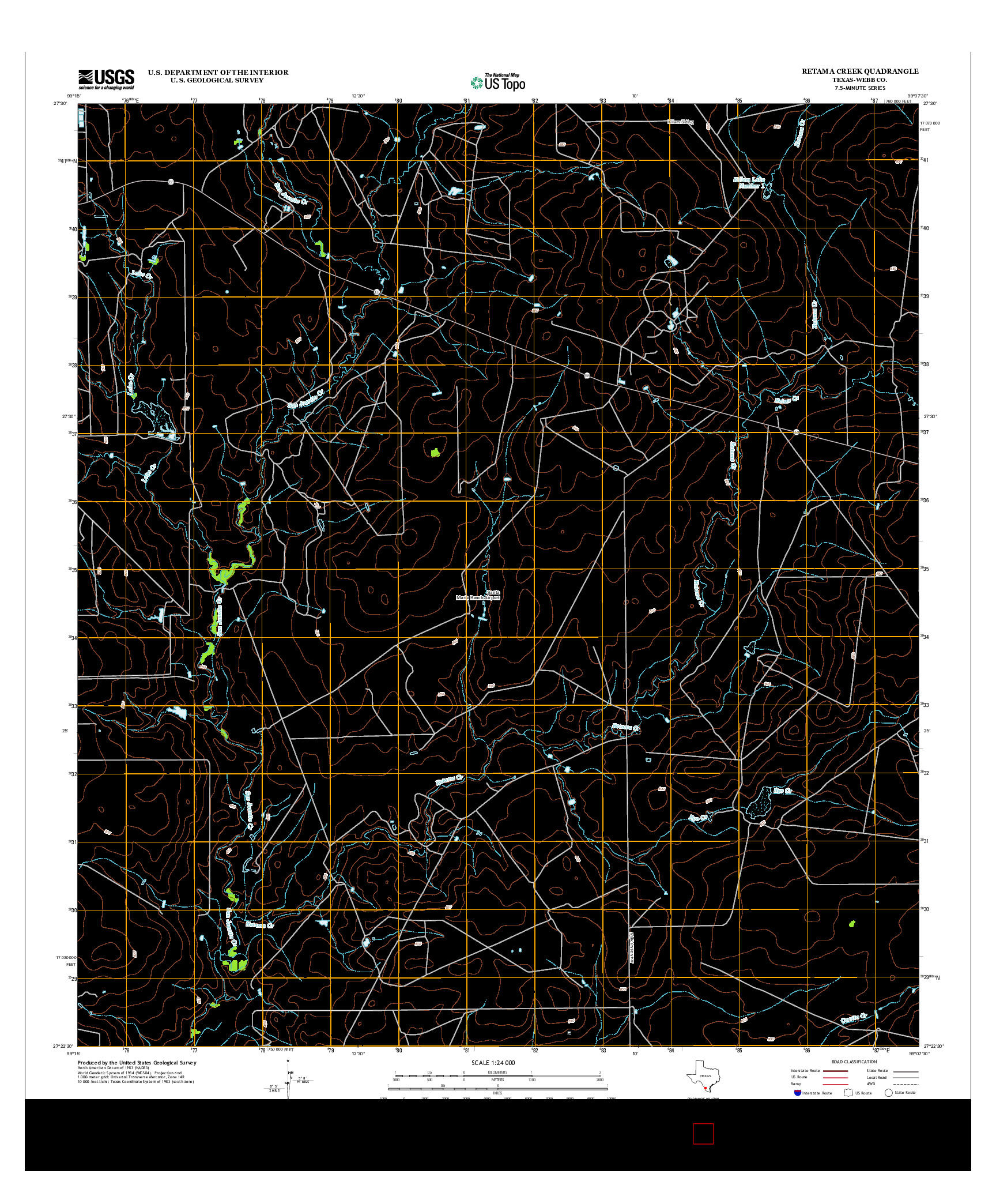 USGS US TOPO 7.5-MINUTE MAP FOR RETAMA CREEK, TX 2013