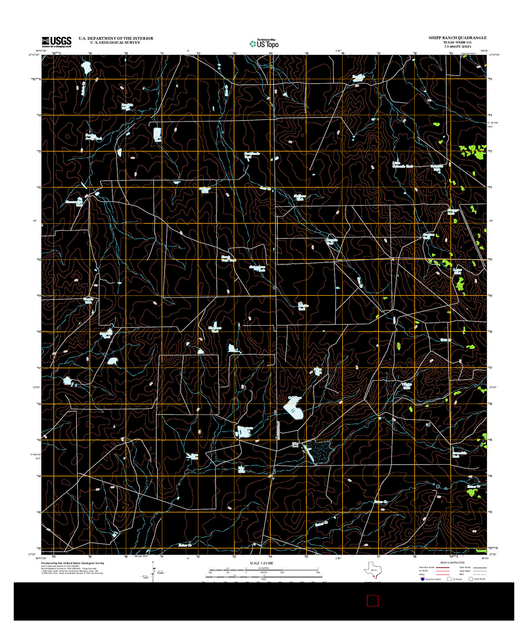 USGS US TOPO 7.5-MINUTE MAP FOR SHIPP RANCH, TX 2013