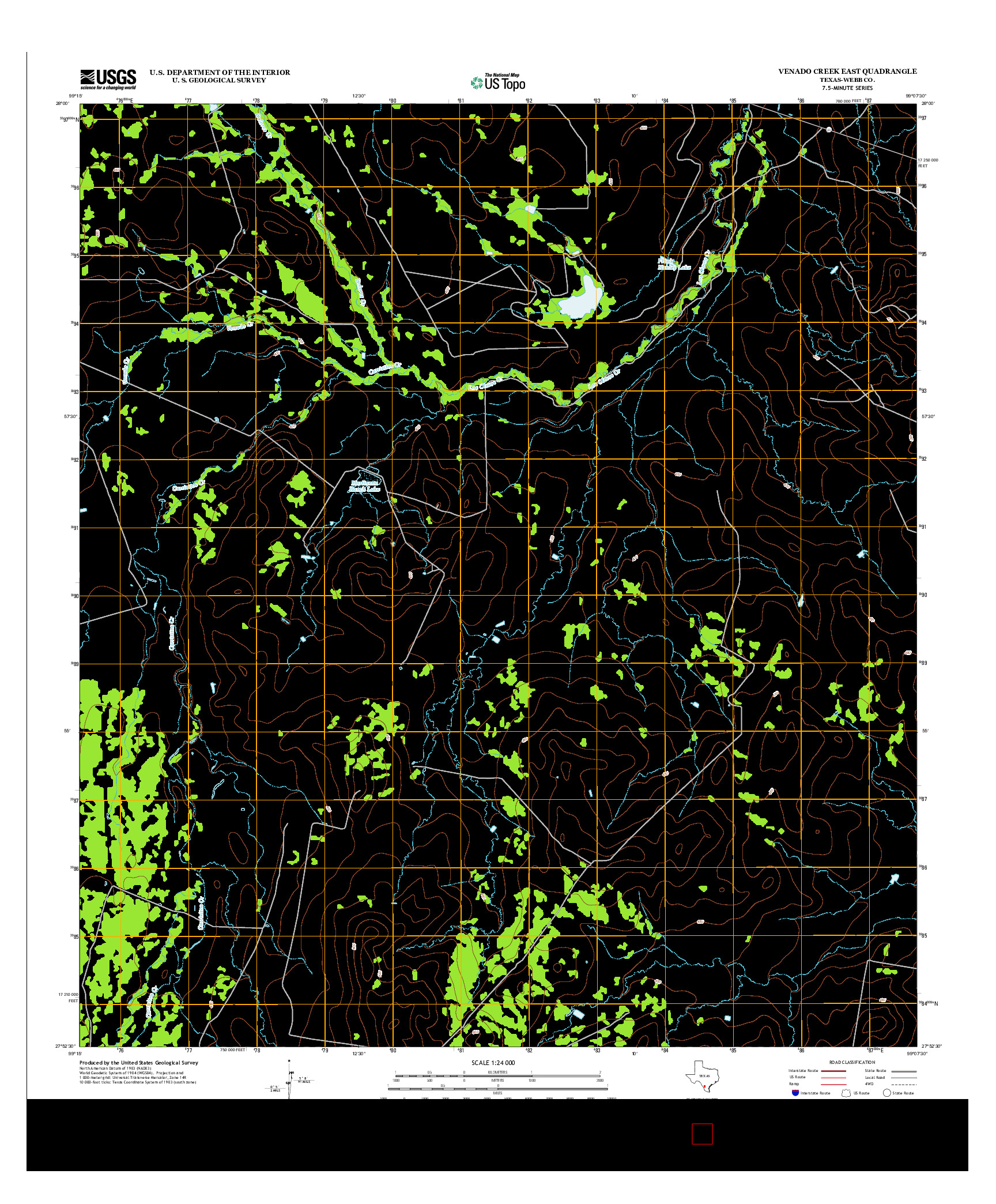 USGS US TOPO 7.5-MINUTE MAP FOR VENADO CREEK EAST, TX 2013