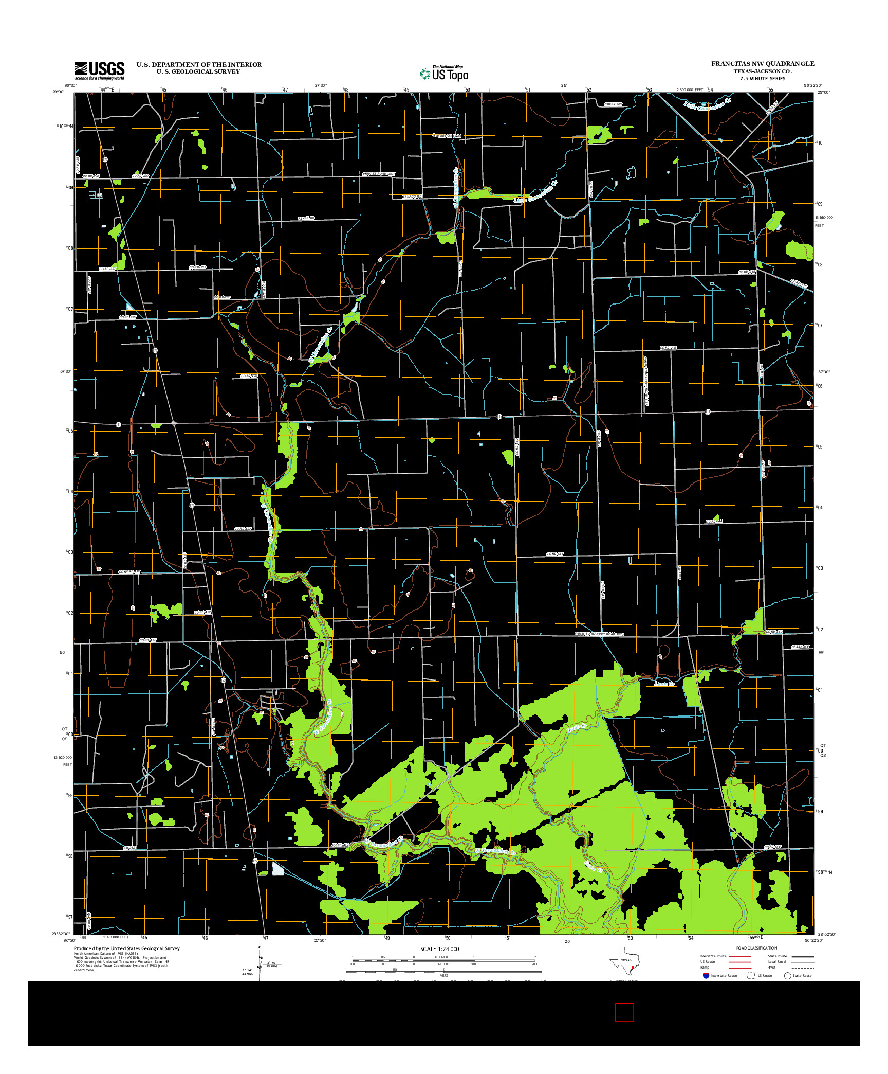 USGS US TOPO 7.5-MINUTE MAP FOR FRANCITAS NW, TX 2013