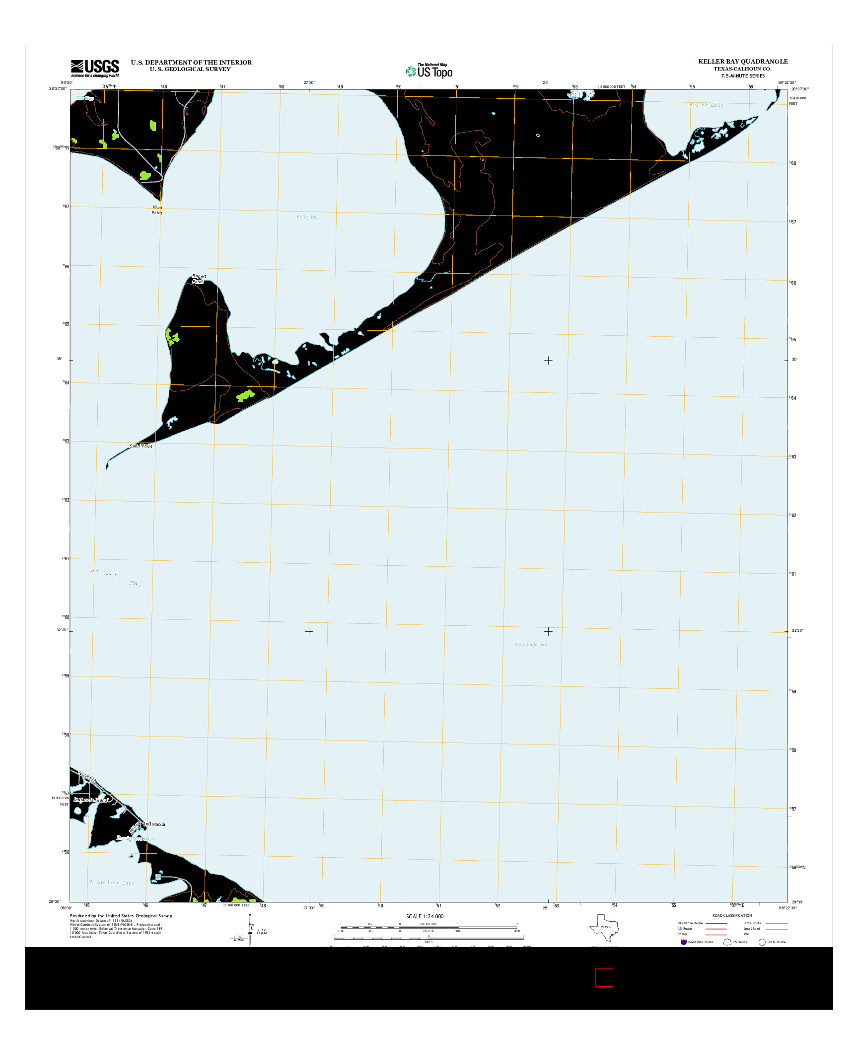 USGS US TOPO 7.5-MINUTE MAP FOR KELLER BAY, TX 2013
