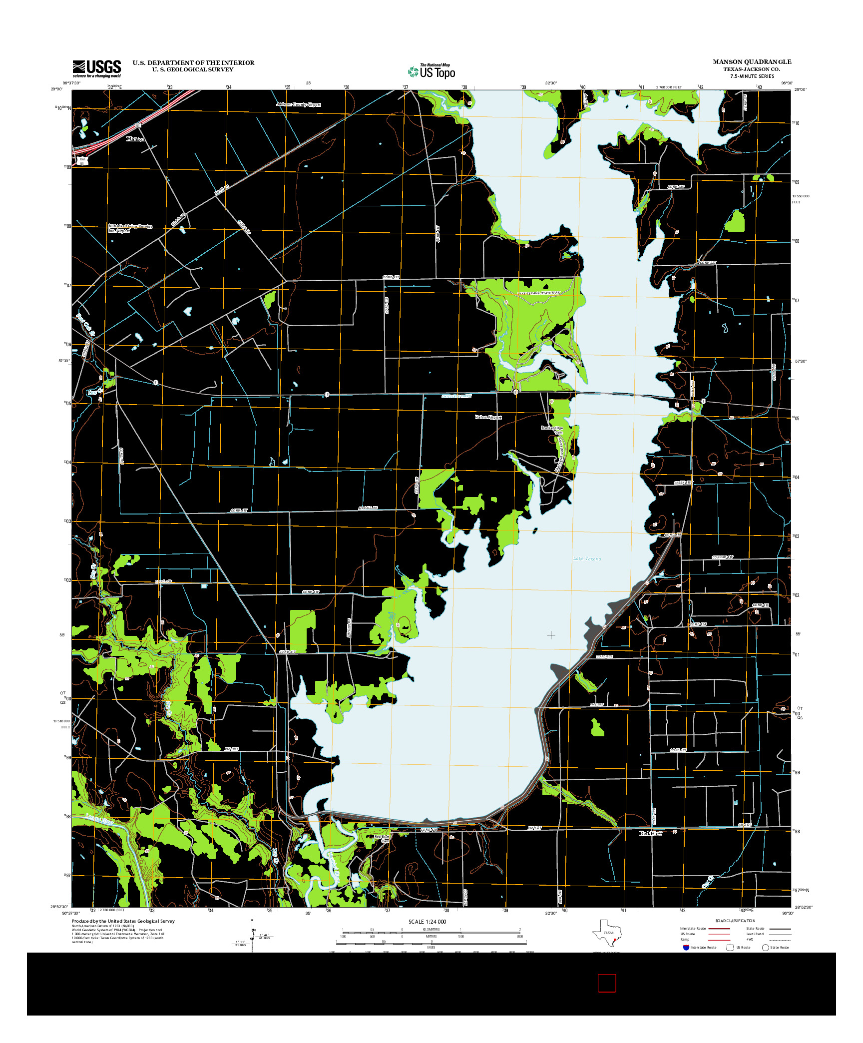 USGS US TOPO 7.5-MINUTE MAP FOR MANSON, TX 2013