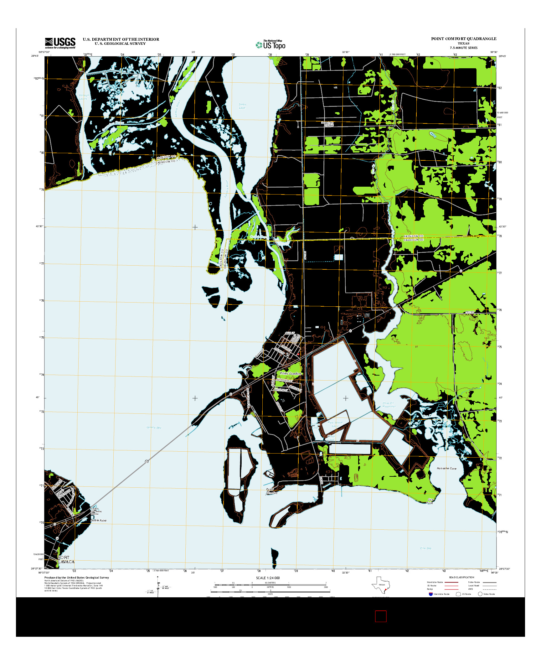 USGS US TOPO 7.5-MINUTE MAP FOR POINT COMFORT, TX 2013