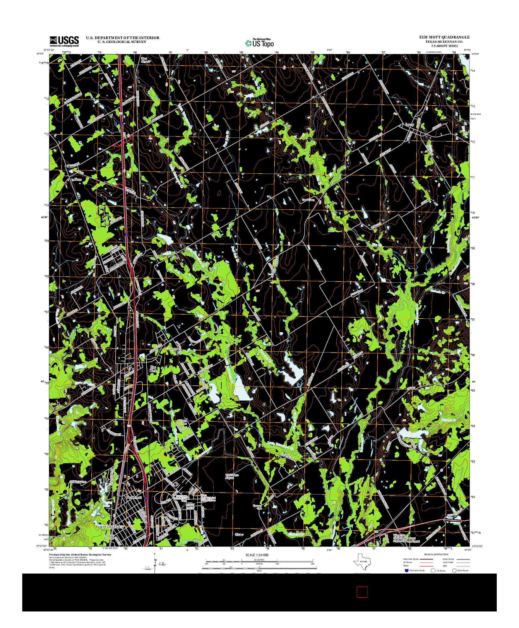 USGS US TOPO 7.5-MINUTE MAP FOR ELM MOTT, TX 2013