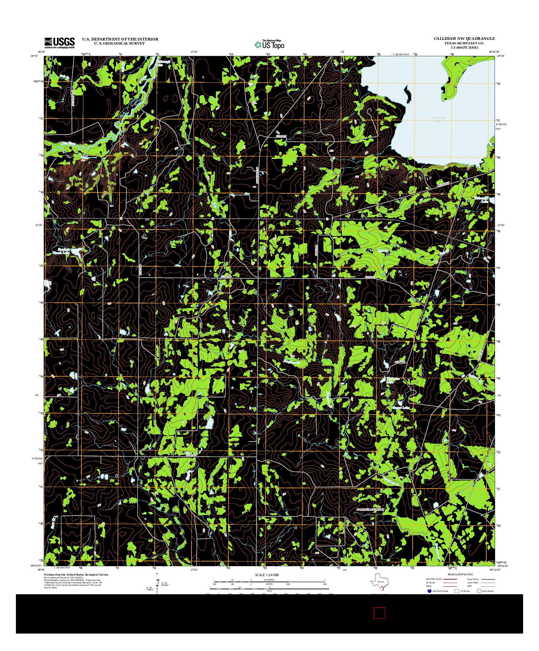 USGS US TOPO 7.5-MINUTE MAP FOR CALLIHAM NW, TX 2013