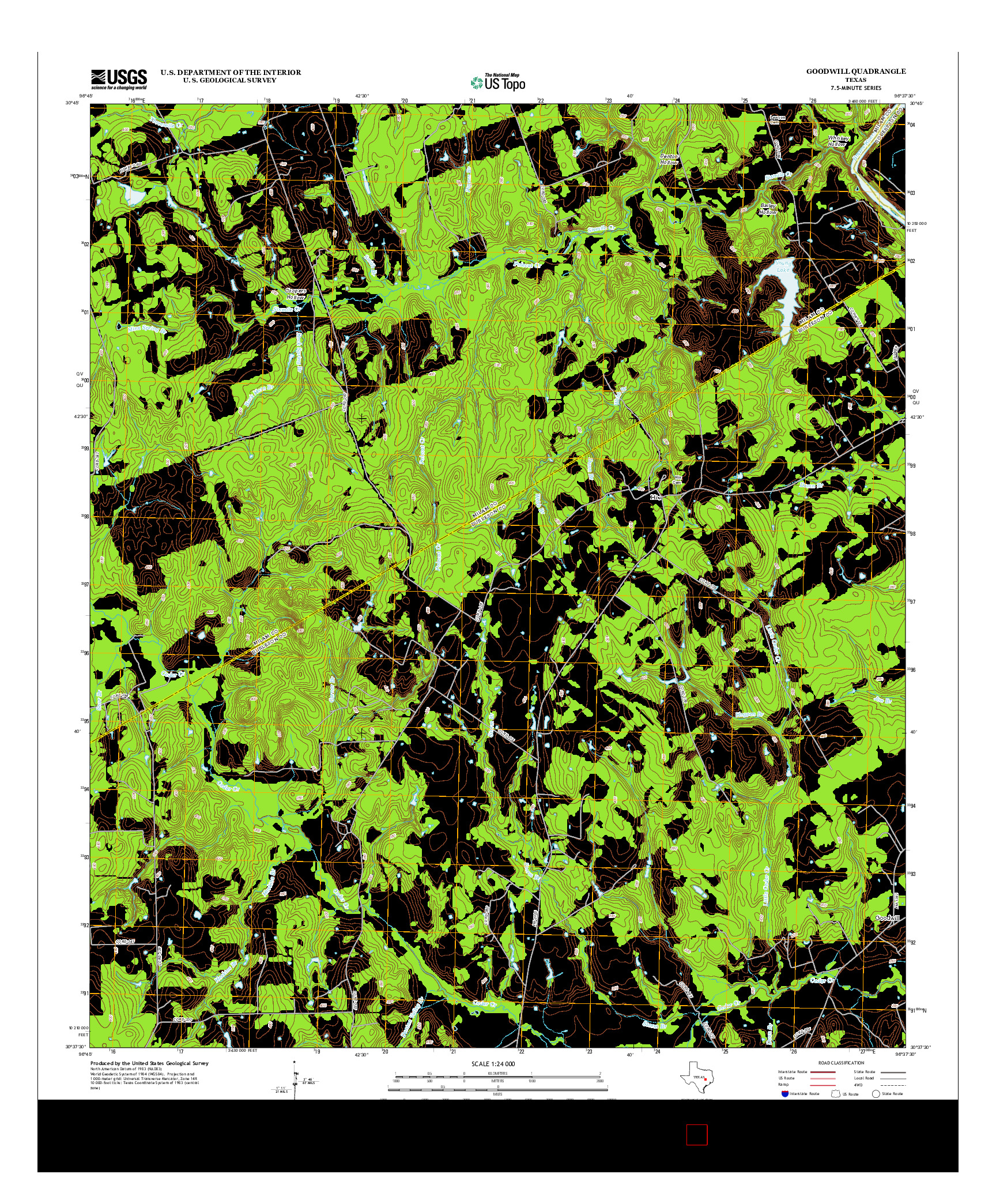 USGS US TOPO 7.5-MINUTE MAP FOR GOODWILL, TX 2013