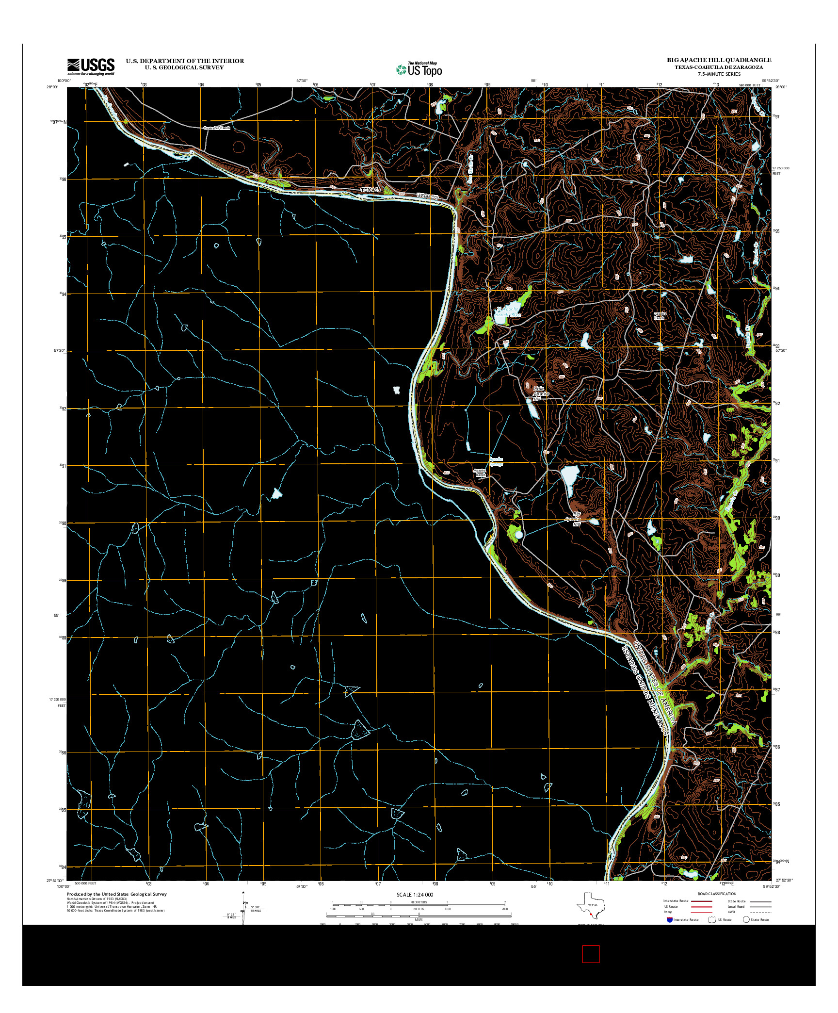 USGS US TOPO 7.5-MINUTE MAP FOR BIG APACHE HILL, TX-COA 2013