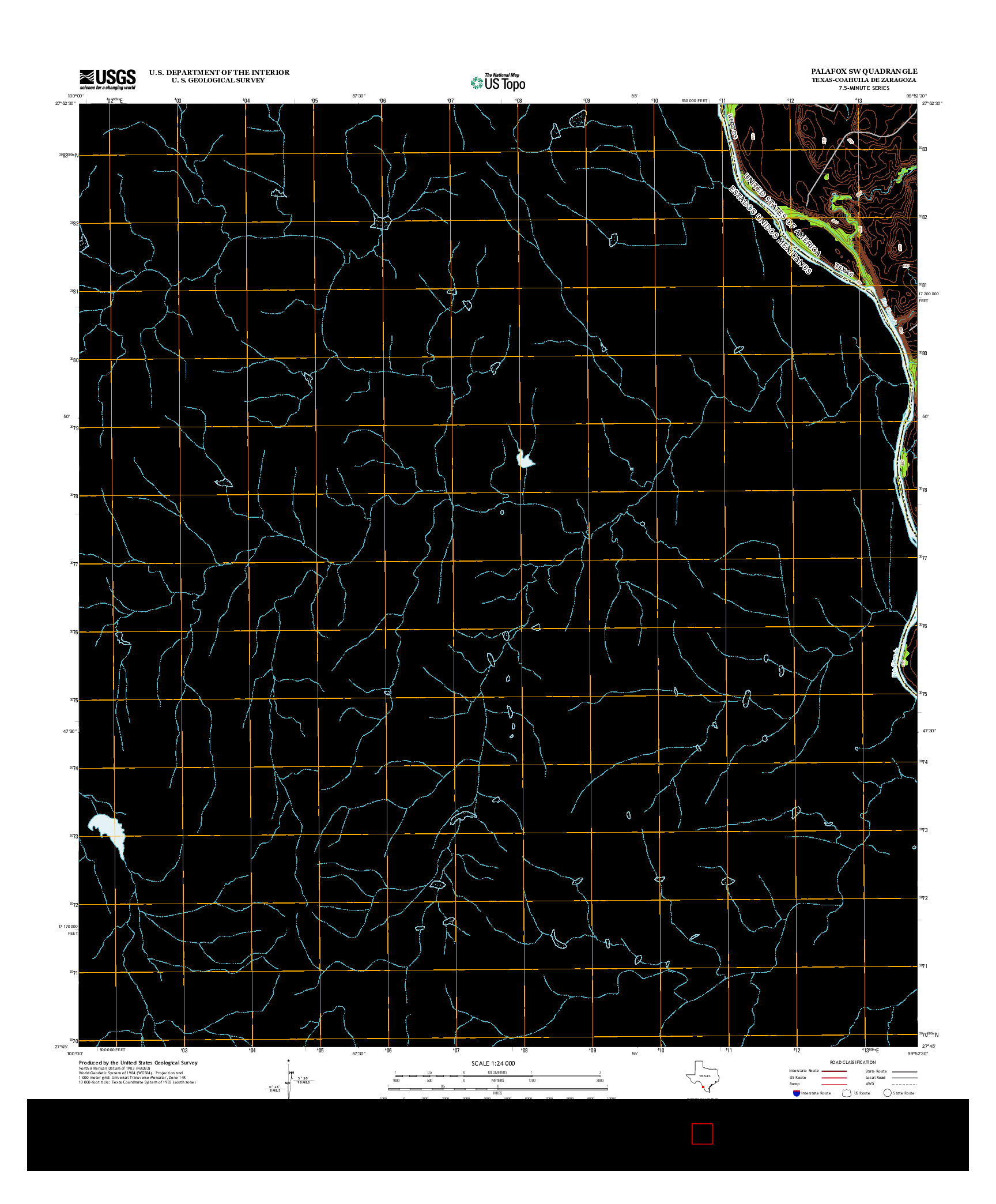 USGS US TOPO 7.5-MINUTE MAP FOR PALAFOX SW, TX-COA 2013