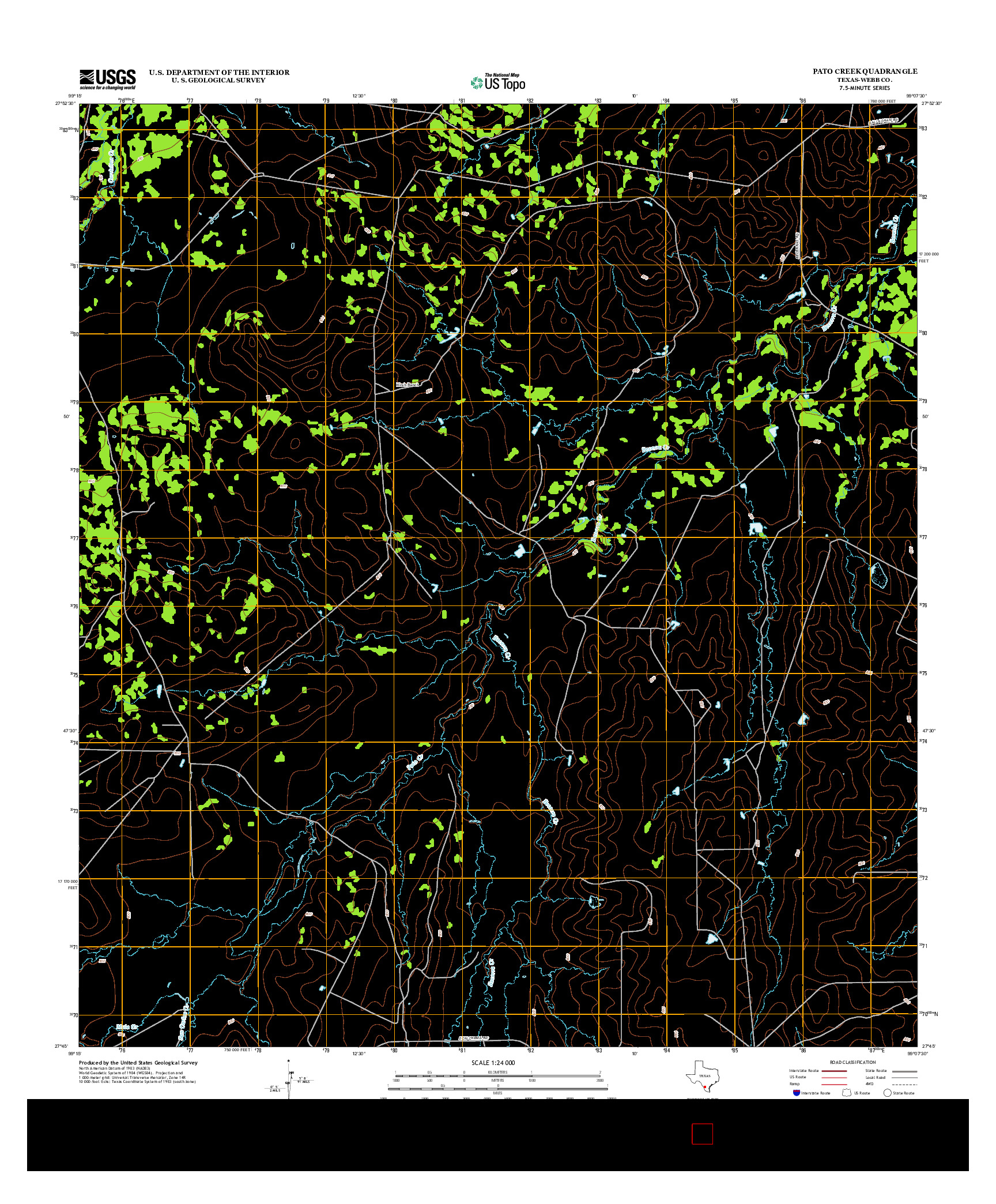 USGS US TOPO 7.5-MINUTE MAP FOR PATO CREEK, TX 2013