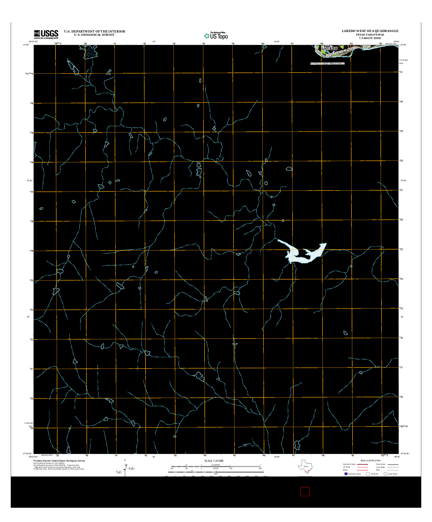 USGS US TOPO 7.5-MINUTE MAP FOR LAREDO WEST OE S, TX-TAM 2013