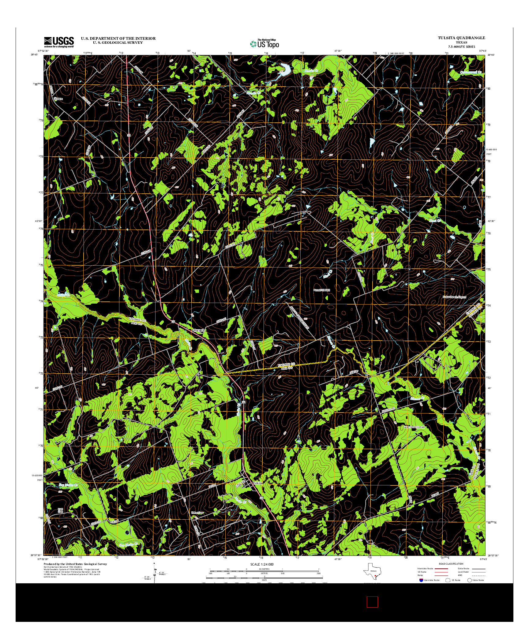 USGS US TOPO 7.5-MINUTE MAP FOR TULSITA, TX 2013