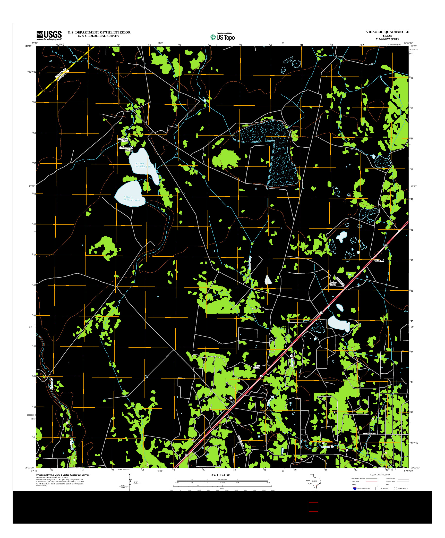 USGS US TOPO 7.5-MINUTE MAP FOR VIDAURRI, TX 2013