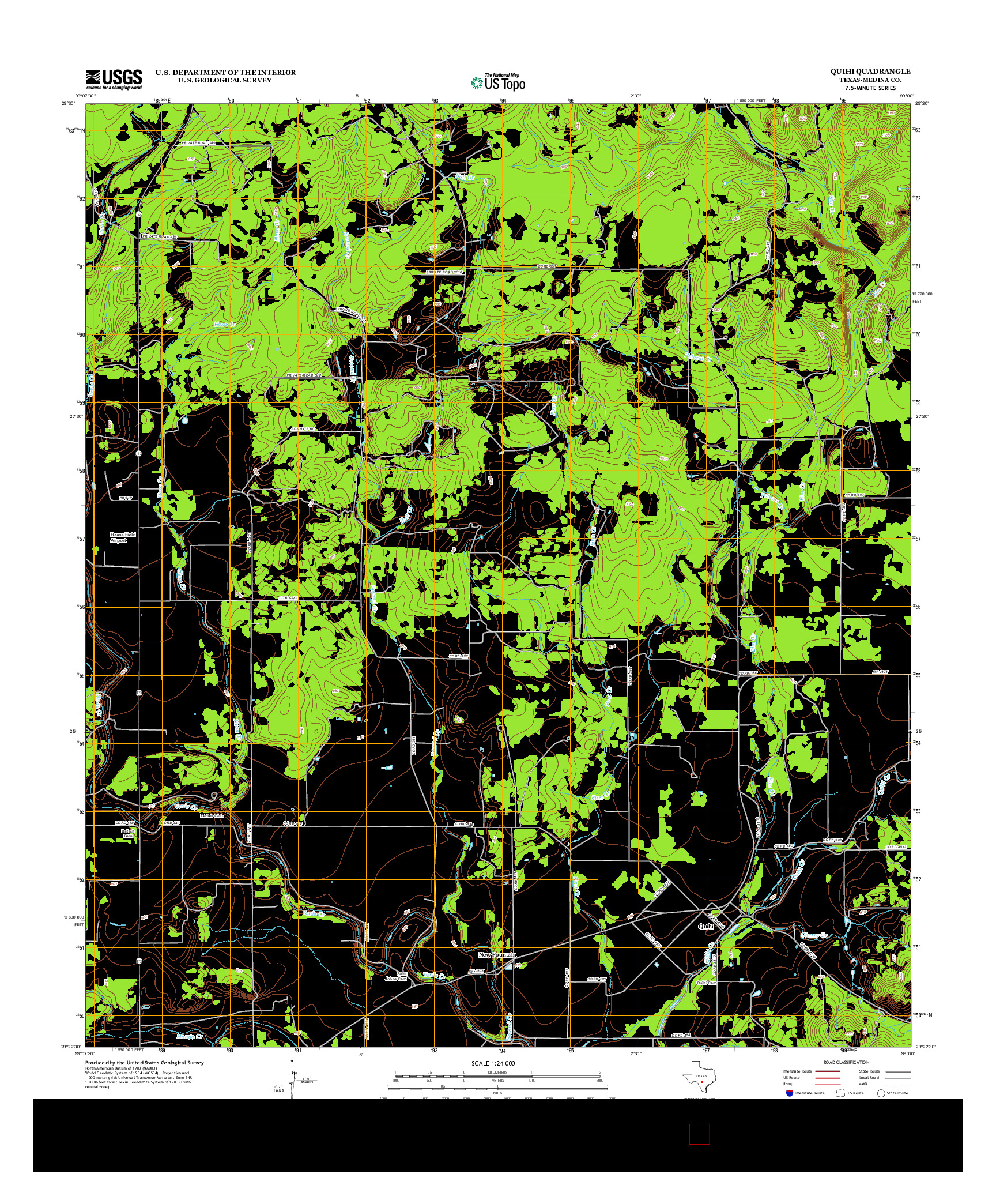 USGS US TOPO 7.5-MINUTE MAP FOR QUIHI, TX 2013