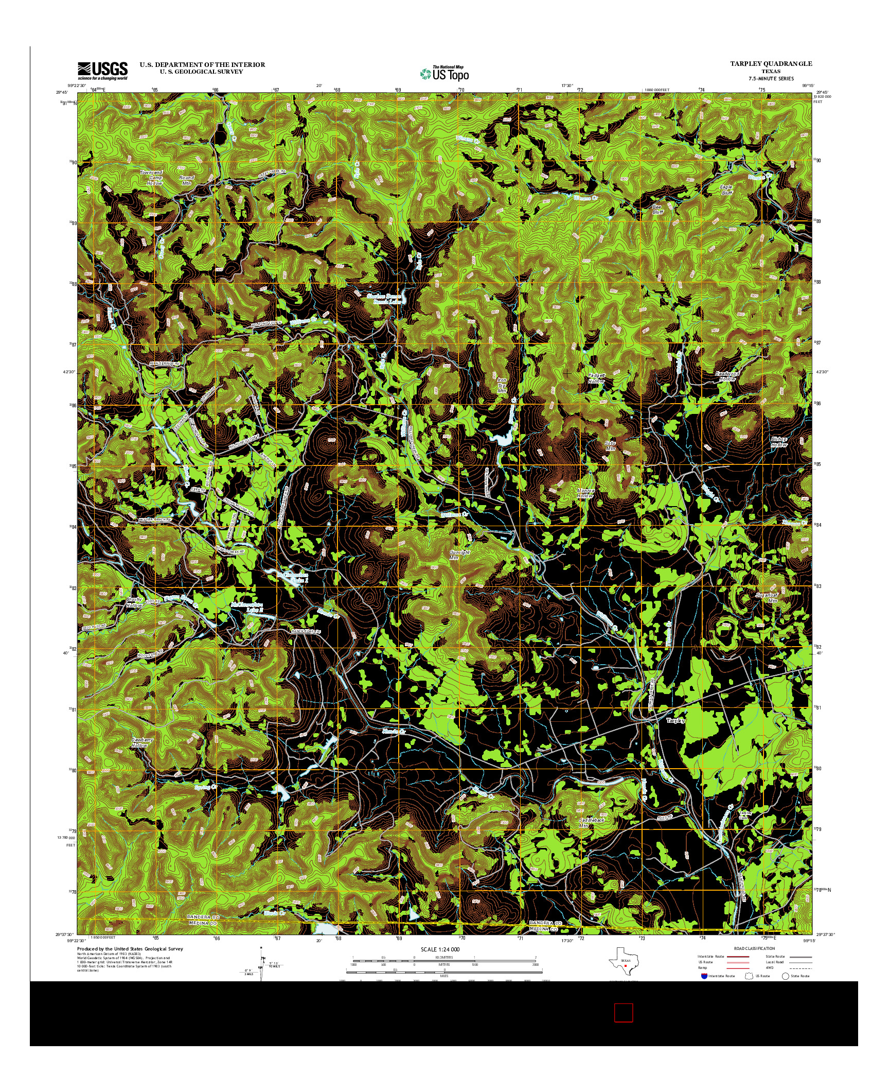 USGS US TOPO 7.5-MINUTE MAP FOR TARPLEY, TX 2013