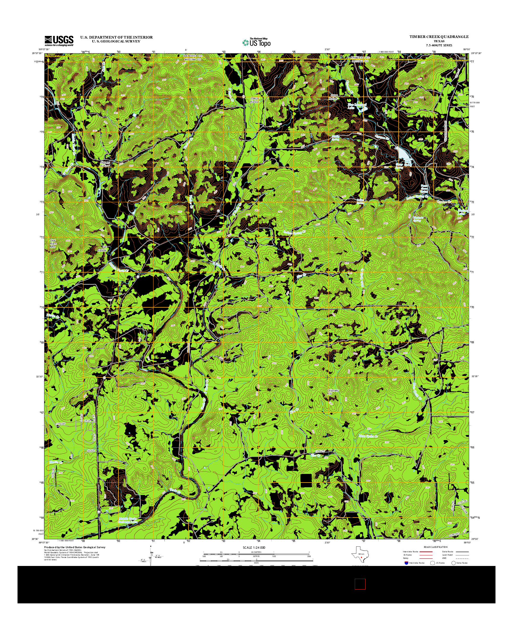 USGS US TOPO 7.5-MINUTE MAP FOR TIMBER CREEK, TX 2013