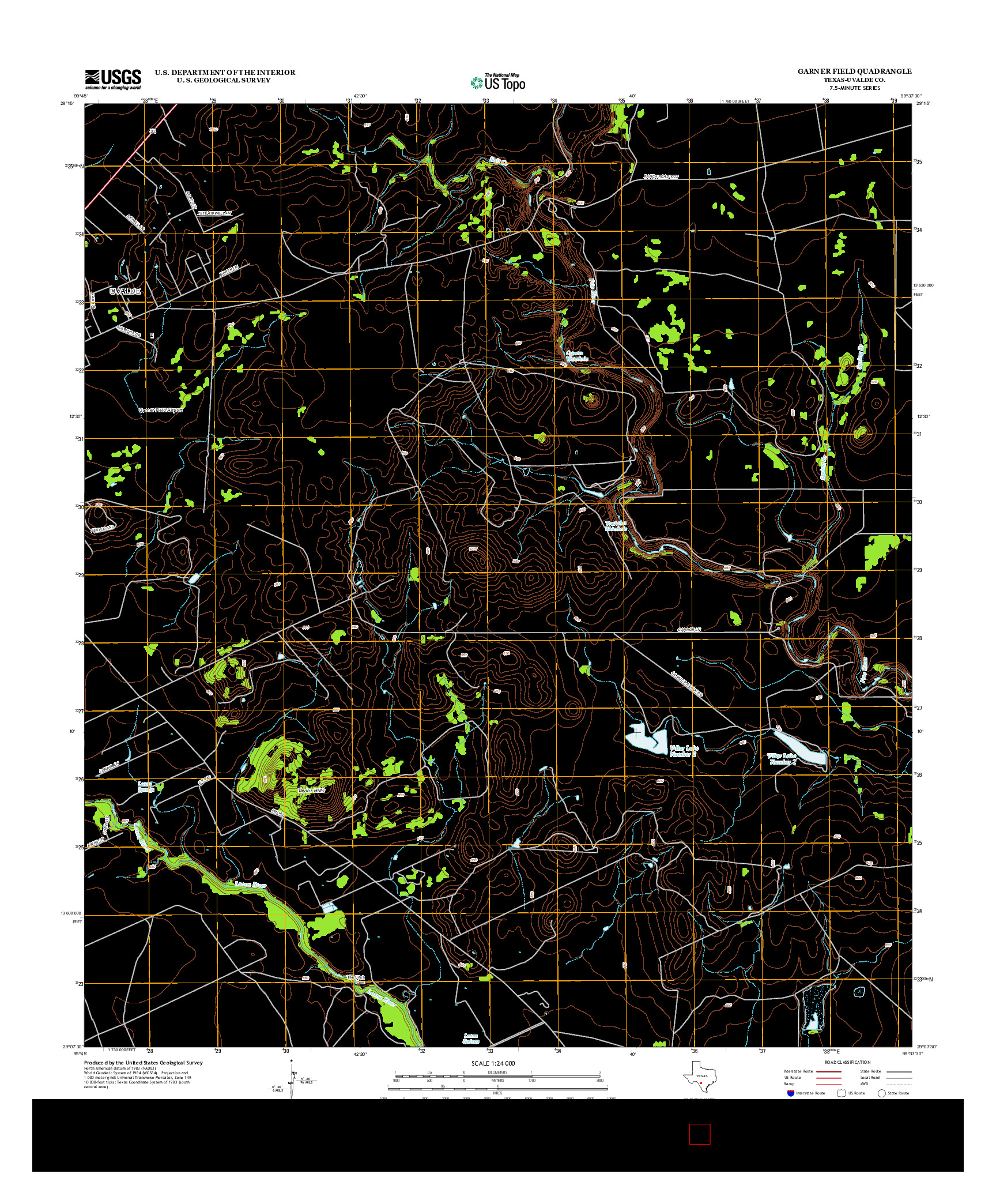 USGS US TOPO 7.5-MINUTE MAP FOR GARNER FIELD, TX 2013