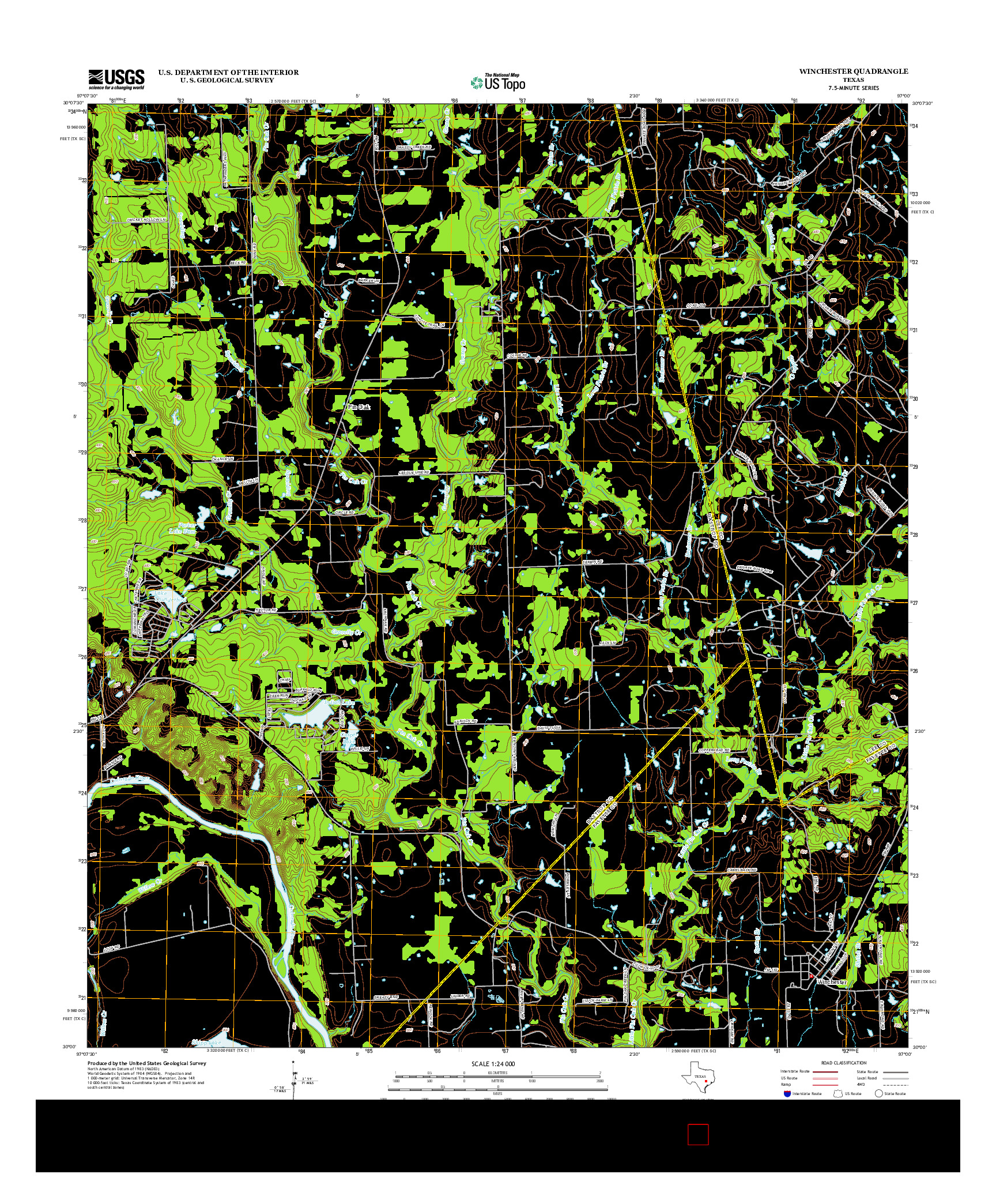 USGS US TOPO 7.5-MINUTE MAP FOR WINCHESTER, TX 2013